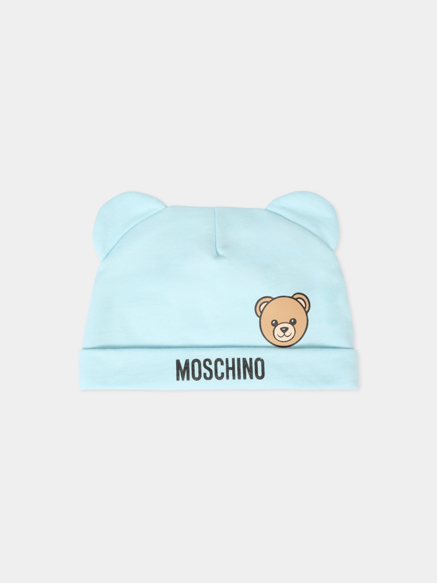 Set tutine celeste per neonato con Teddy Bear,Moschino Kids,MMY08B LCA40 40304