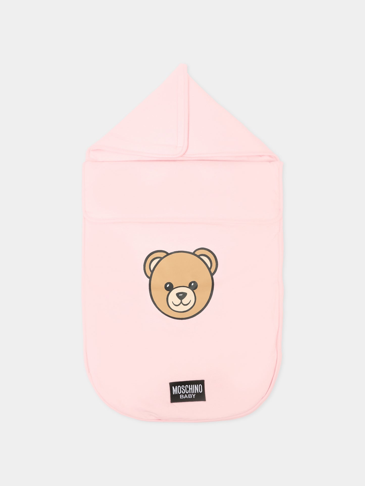 Sacco nanna rosa per neonata con Teddy Bear,Moschino Kids,MNE00P LCA40 50209