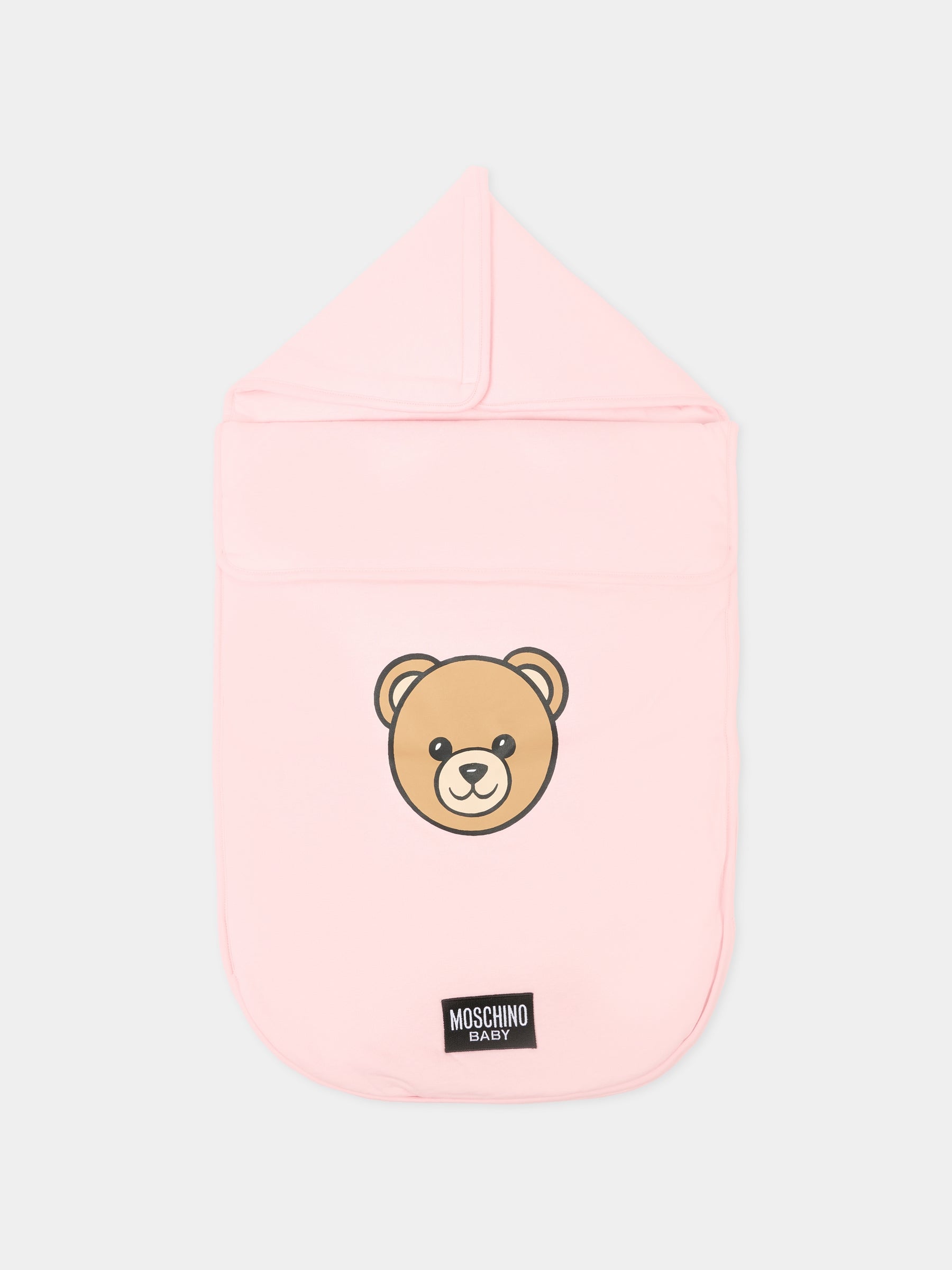 Sacco nanna rosa per neonata con Teddy Bear,Moschino Kids,MNE00P LCA40 50209