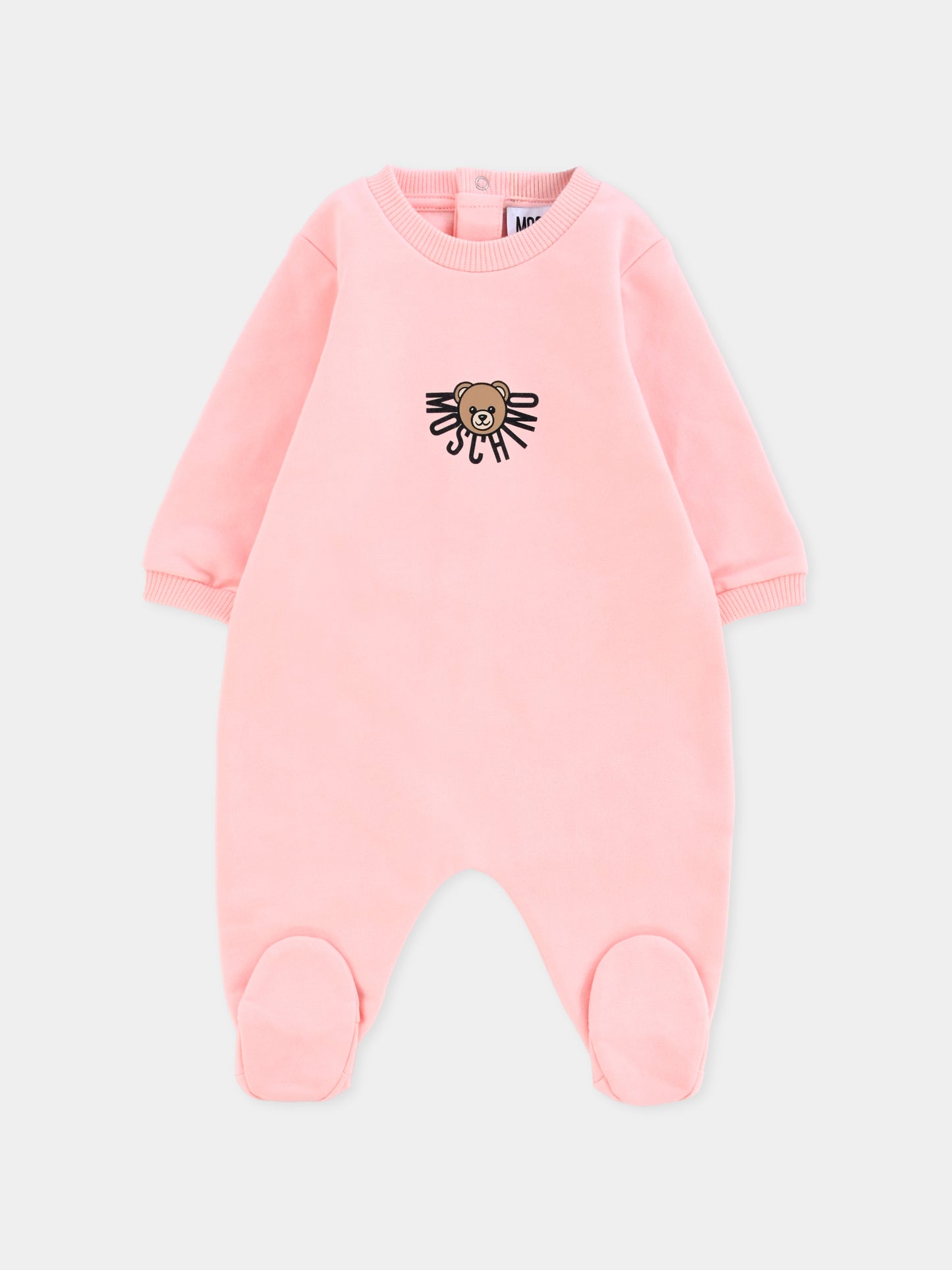 Tutina rosa per neonata con Teddy Bear,Moschino Kids,MNY05L LCA40 50209
