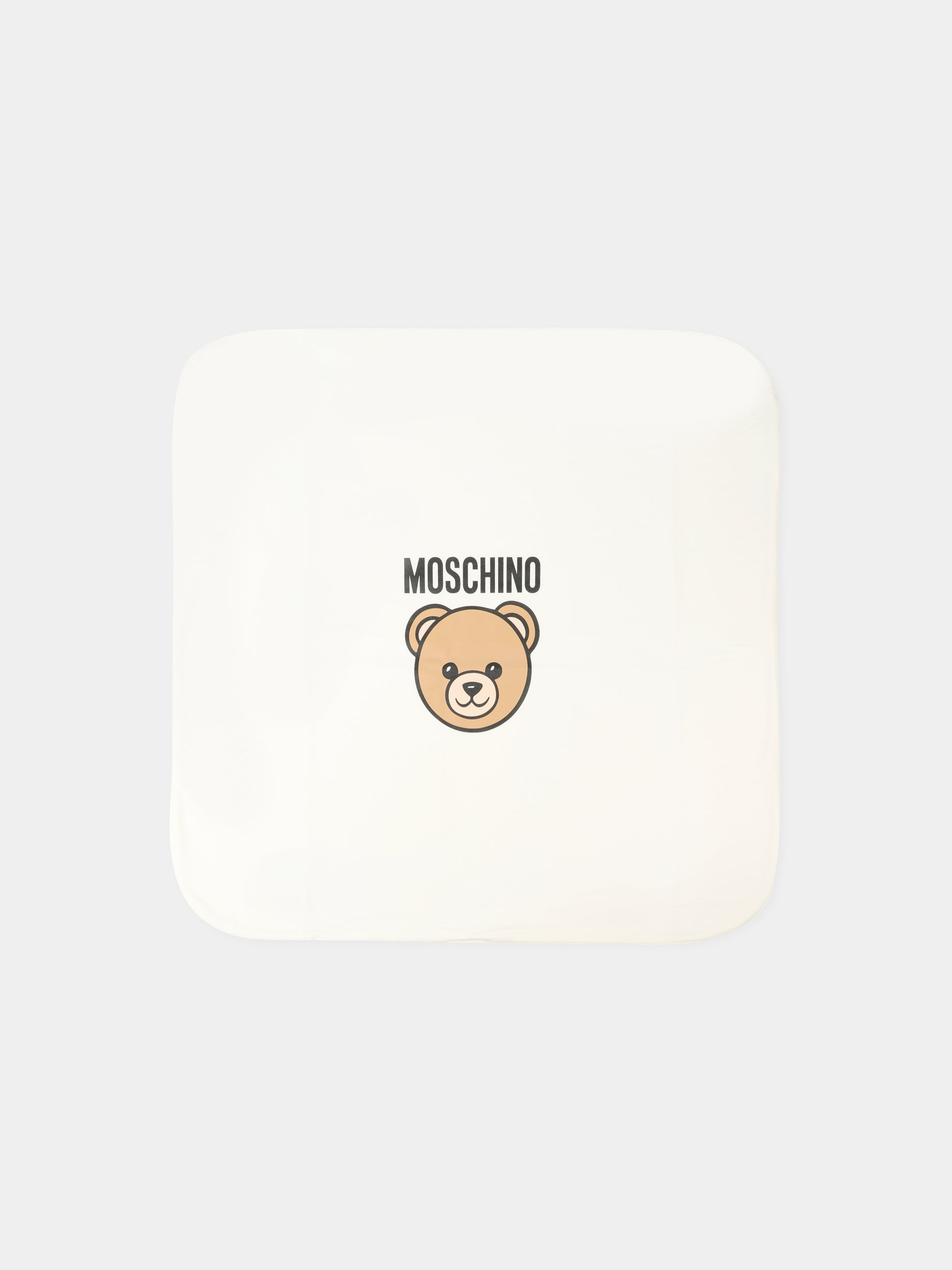 Coperta avorio per neonati con Teddy Bear,Moschino Kids,MQB00F LCA40 10063