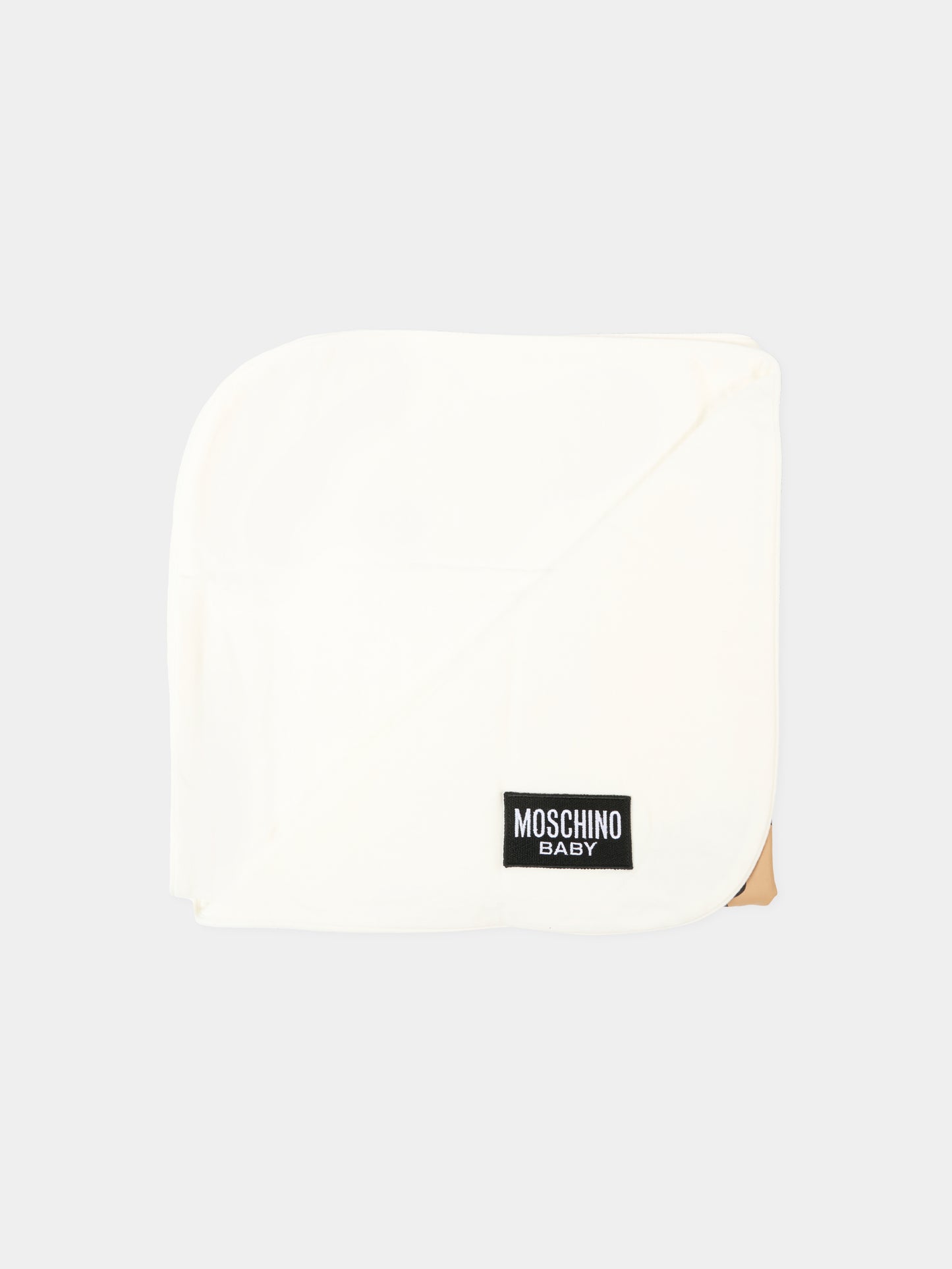 Coperta avorio per neonati con Teddy Bear,Moschino Kids,MQB00F LCA40 10063