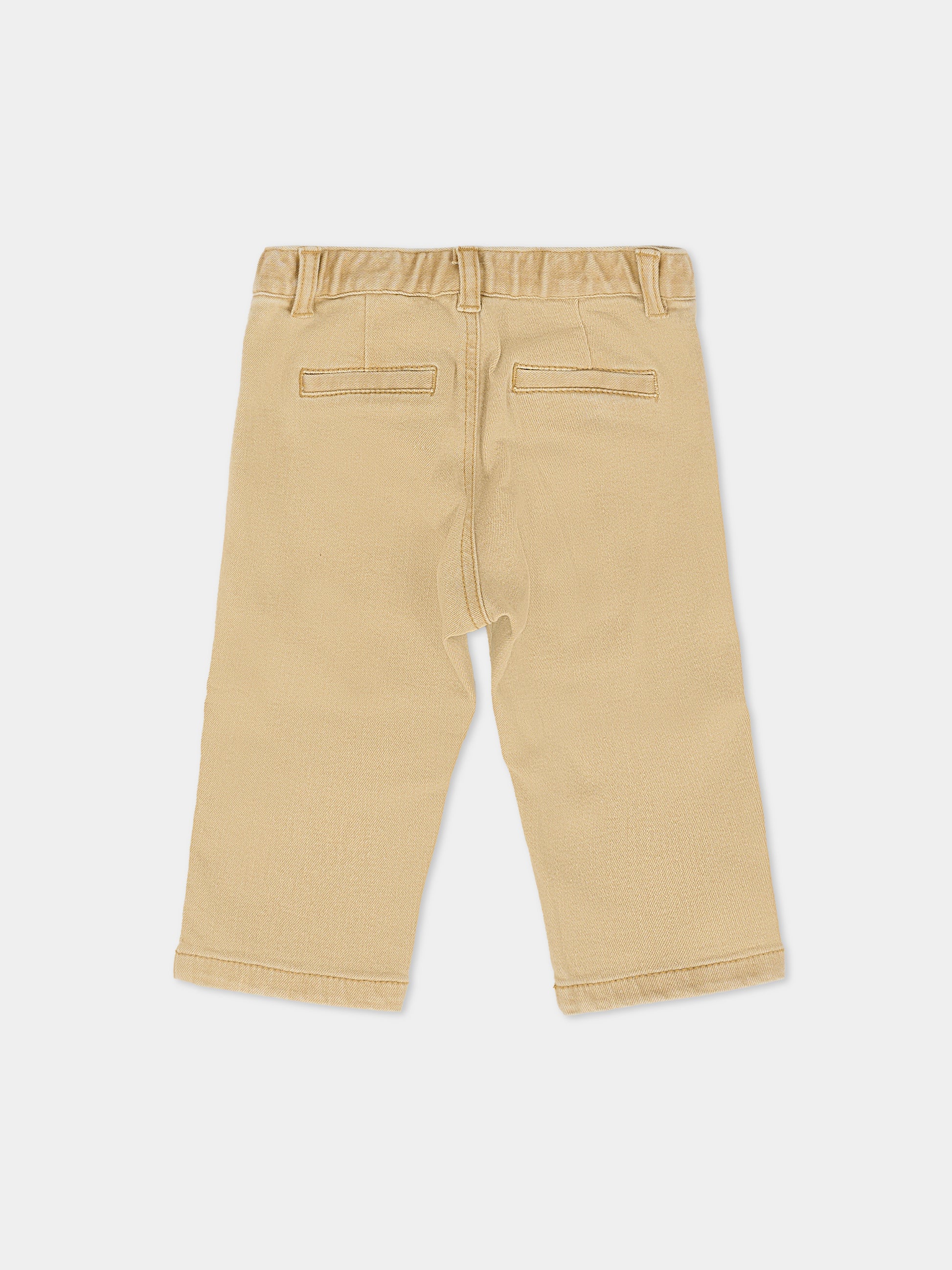 Pantaloni beige per neonato con Teddy Bear,Moschino Kids,MUP05L LXE61 20404