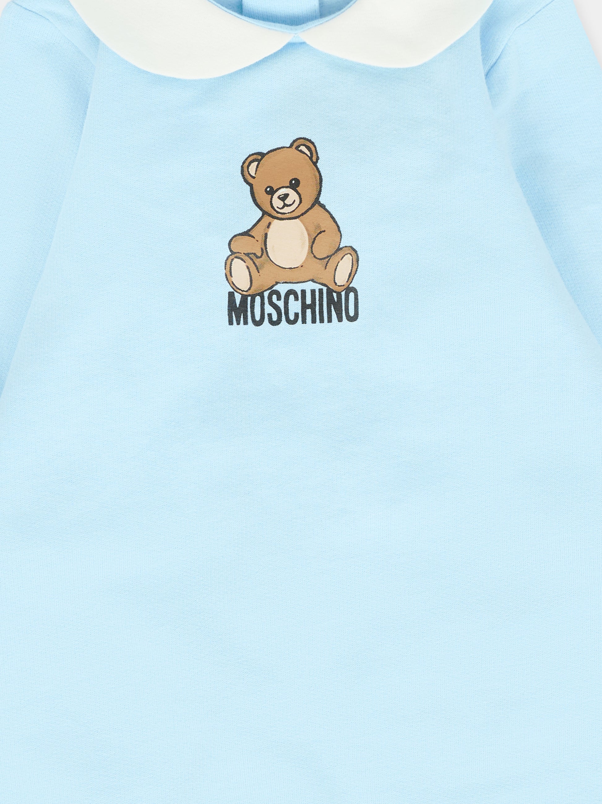 Tutina celeste per neonato con Teddy Bear,Moschino Kids,MUT04I LCA40 40304