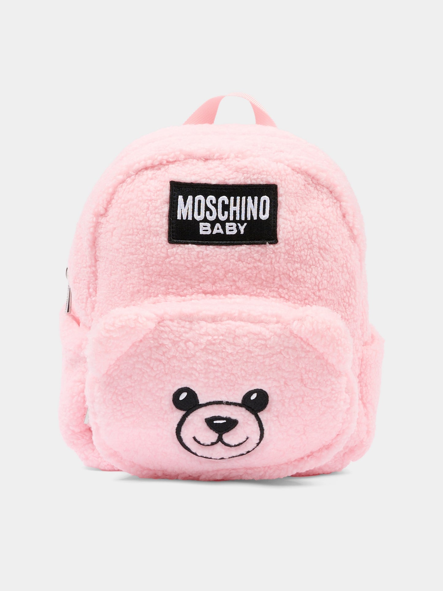 Zaino rosa per neonata con Teddy Bear,Moschino Kids,MUX05D LIA00 50209