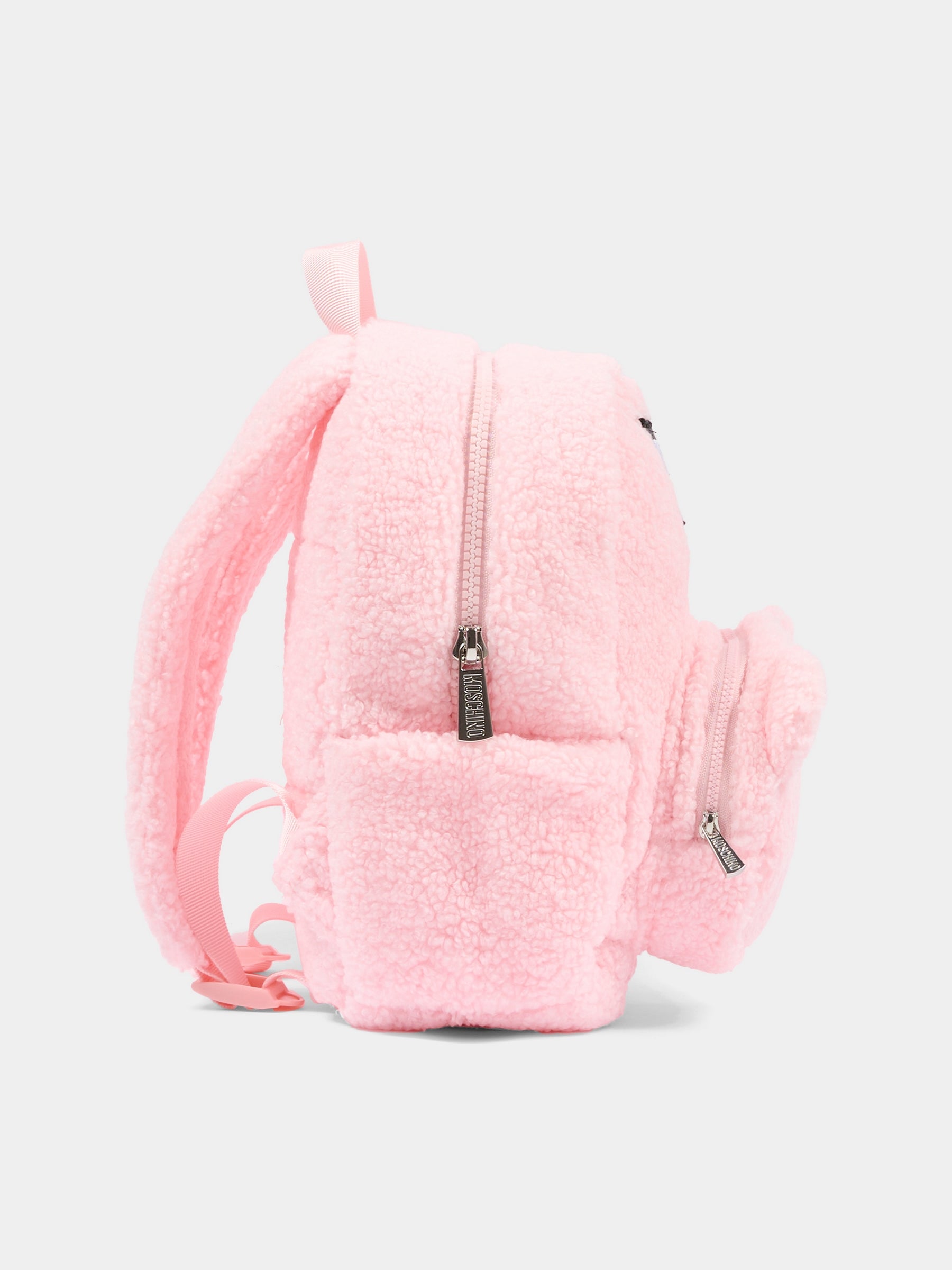 Zaino rosa per neonata con Teddy Bear,Moschino Kids,MUX05D LIA00 50209