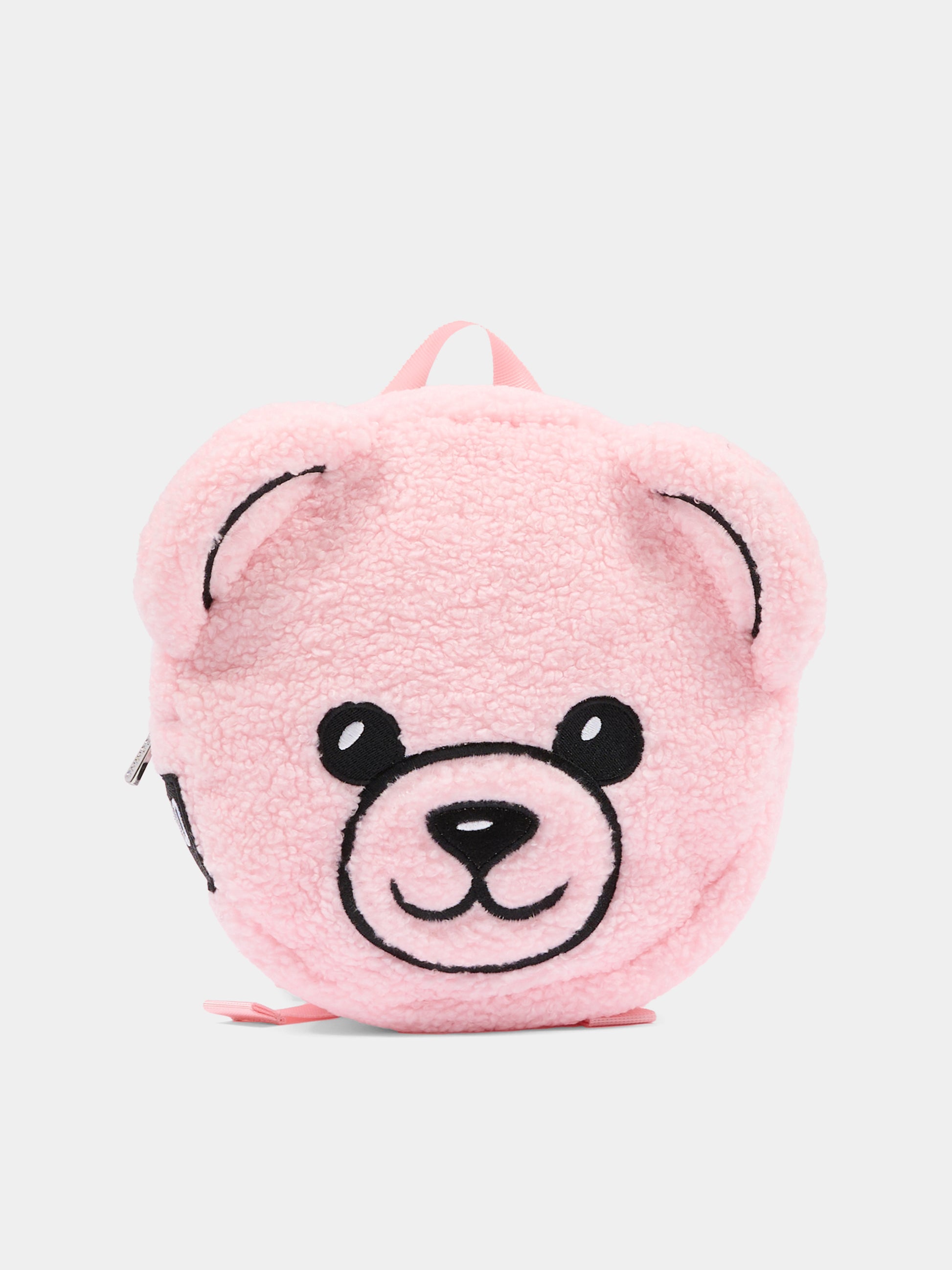 Zaino rosa per neonata con Teddy Bear,Moschino Kids,MUX05E LIA00 50209