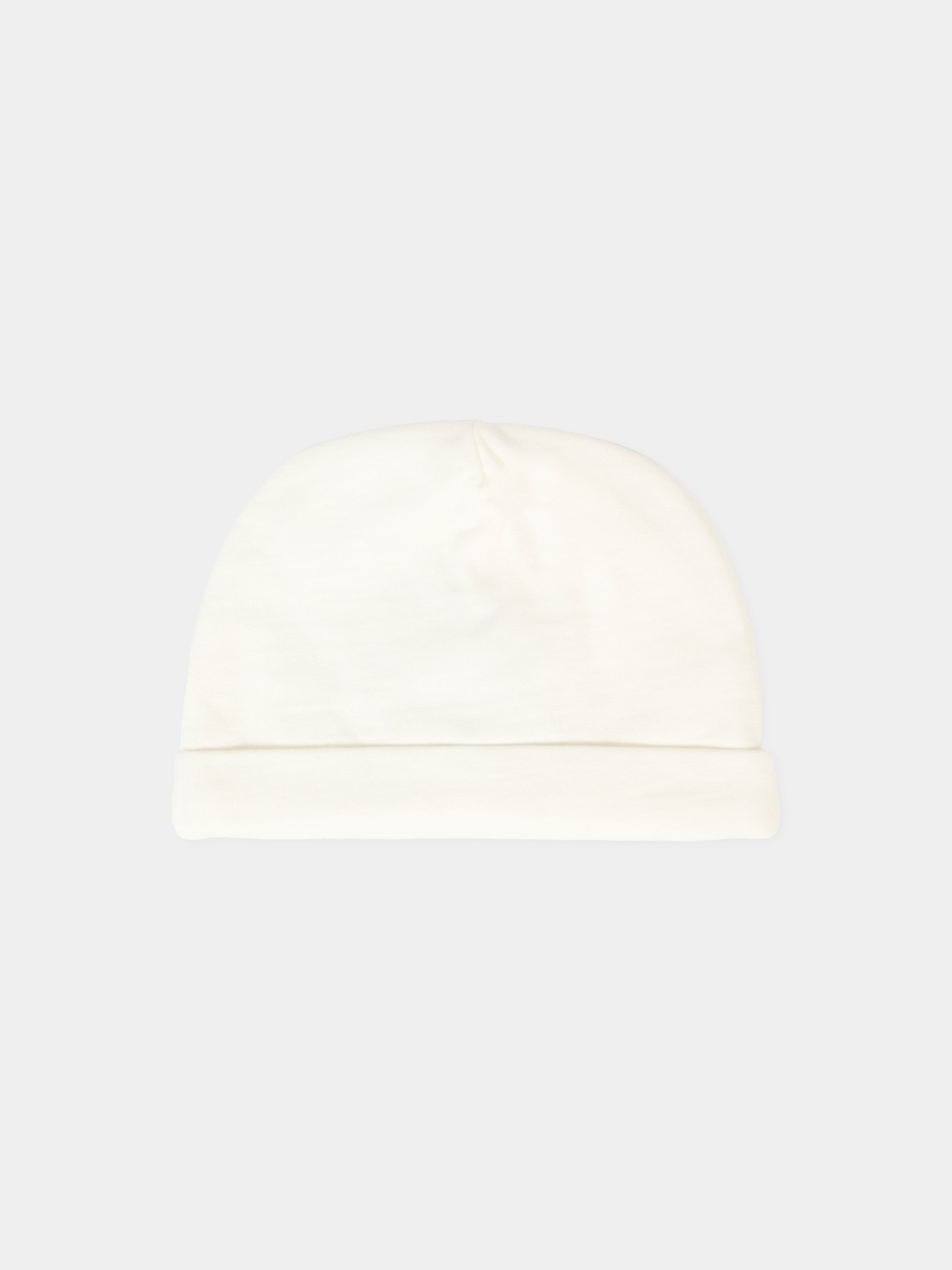 Berretto avorio per neonati con Teddy Bear,Moschino Kids,MUX05L LCA40 10063