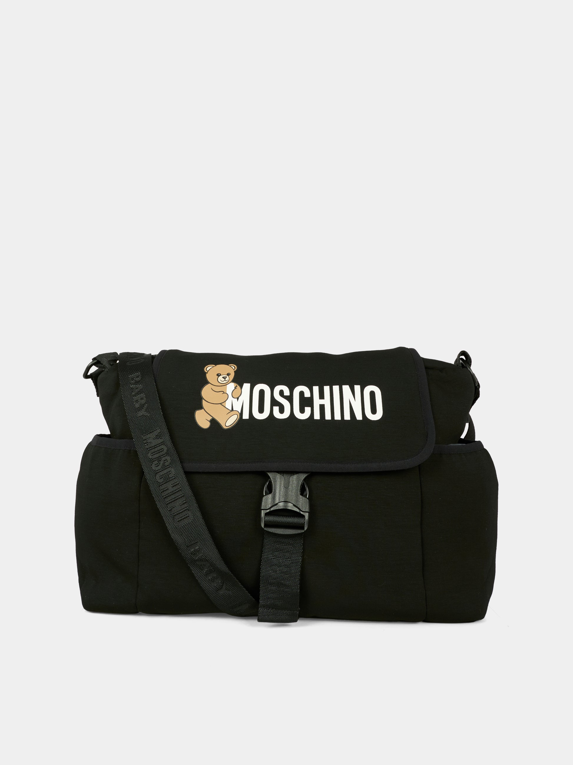 Borsa mamma nera per neonati con Teddy Bear,Moschino Kids,MUX05N LDA32 60100