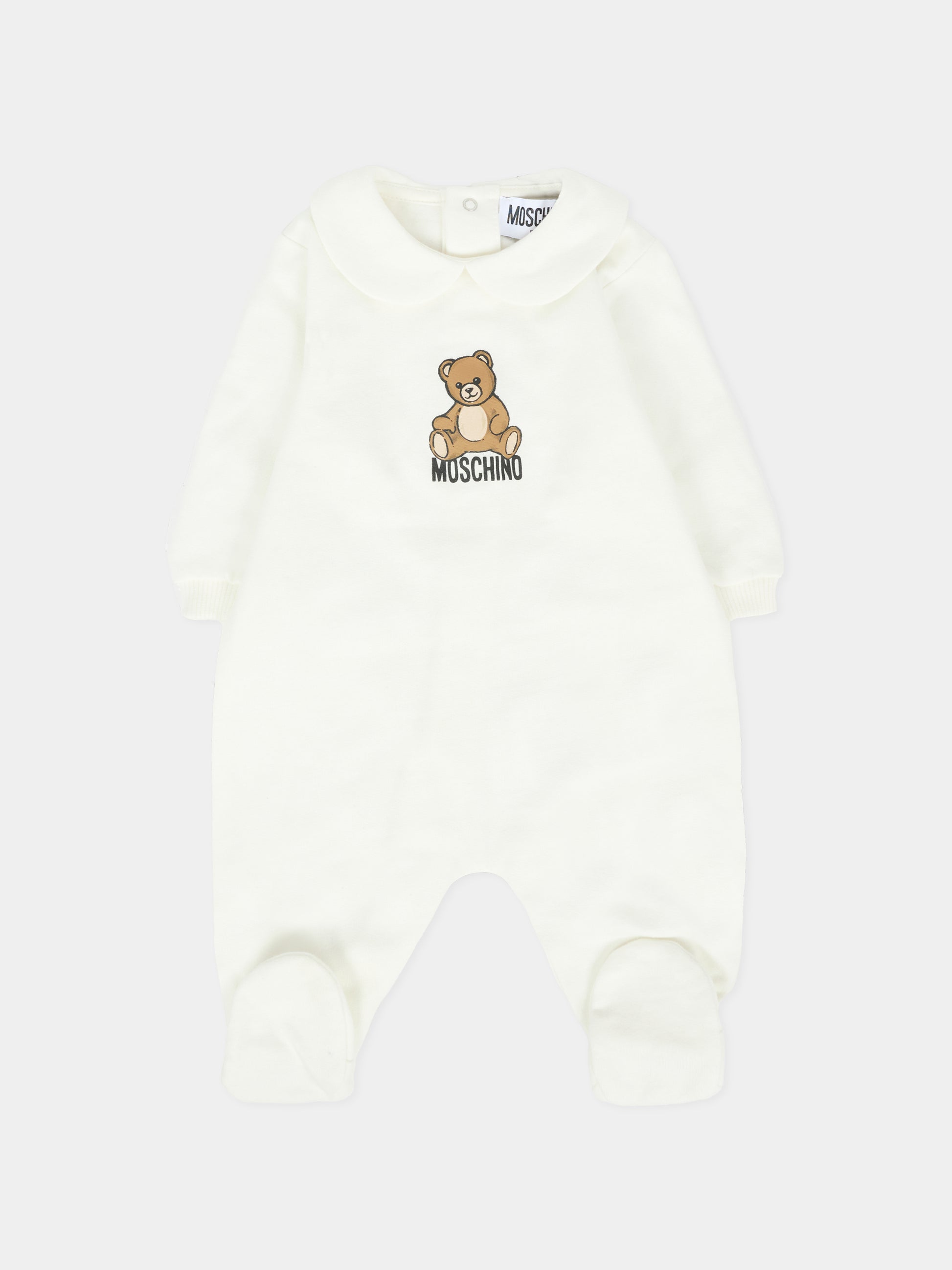 Set tutine avorio per neonati con Teddy Bear,Moschino Kids,MUY08B LCA40 10063