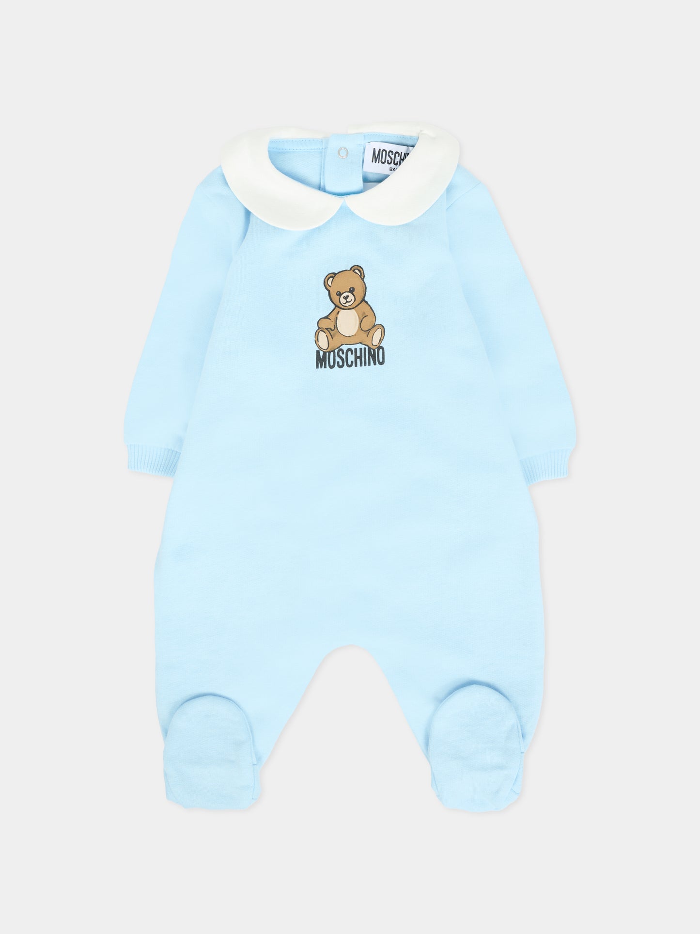 Set tutine celeste per neonato con Teddy Bear,Moschino Kids,MUY08B LCA40 40304