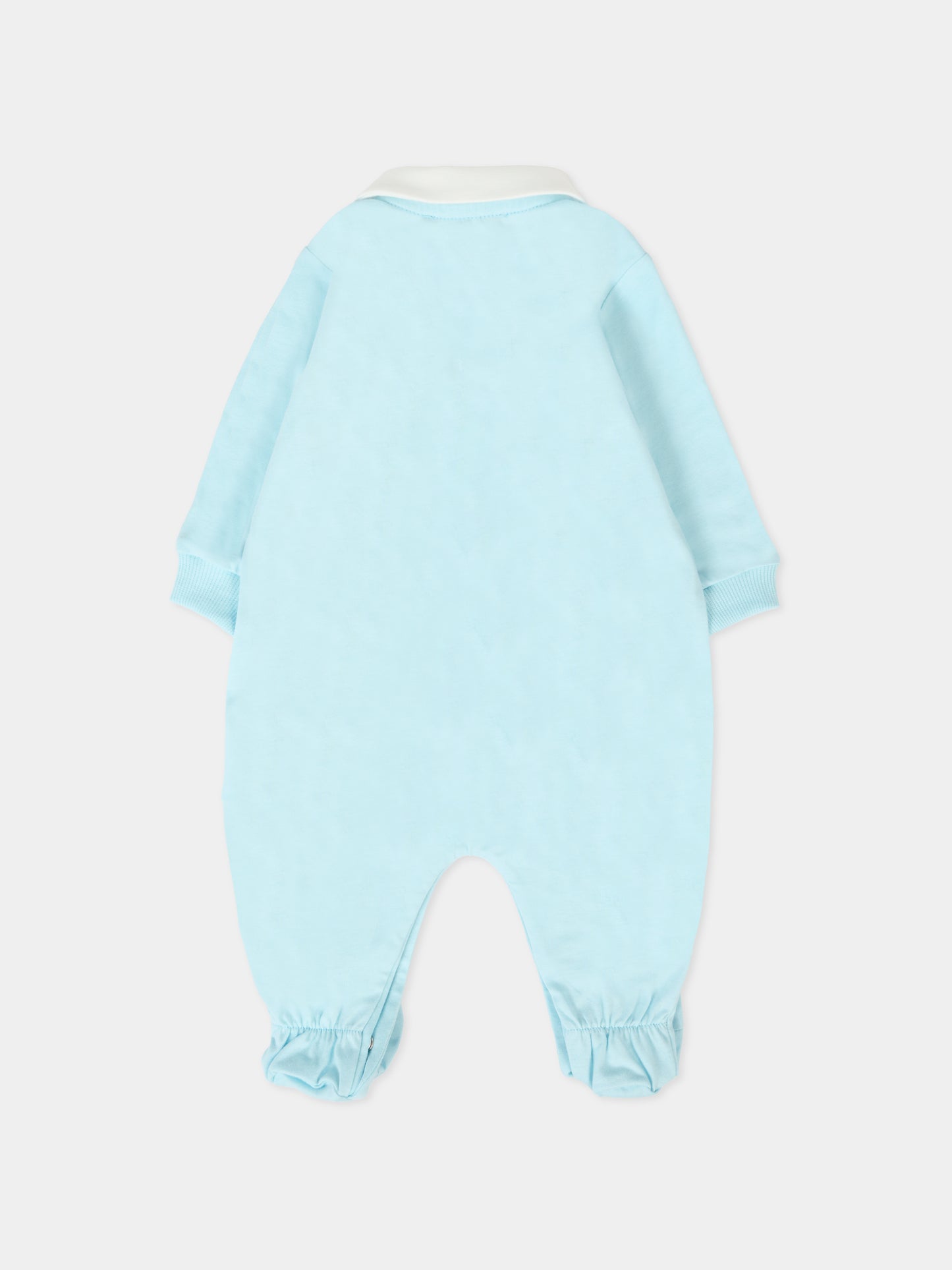 Tutina celeste per neonato con Teddy Bear e lumaca,Moschino Kids,MUY08C LAA10 40304