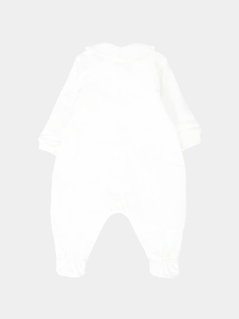 Tutina avorio per neonati con Teddy Bear e logo,Moschino Kids,MUY08J LCA40 10063