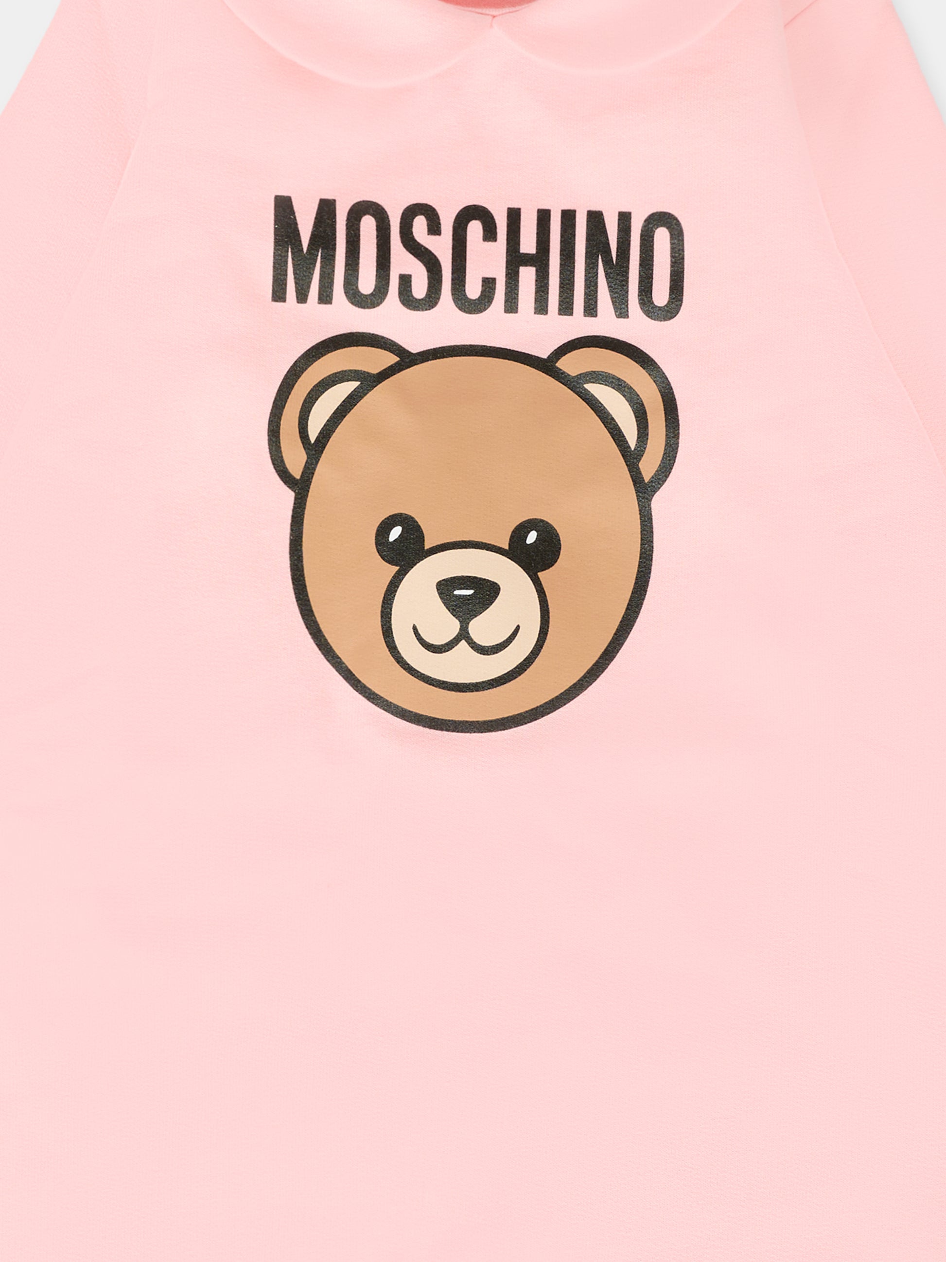 Tutina rosa per neonata con Teddy Bear e logo,Moschino Kids,MUY08J LCA40 50209
