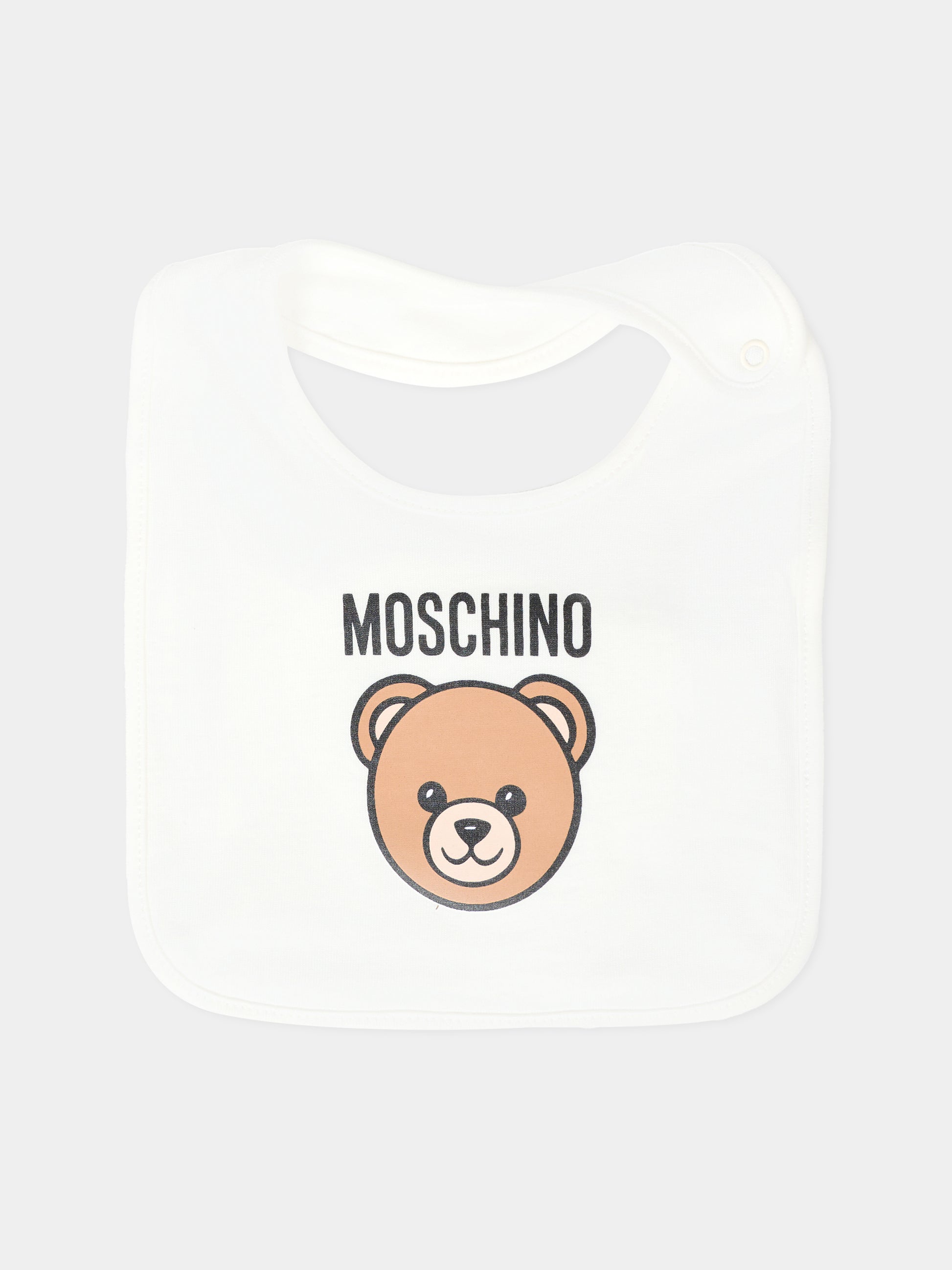 Set accessori avorio per neonati con Teddy Bear,Moschino Kids,MUY08K LCA40 10063