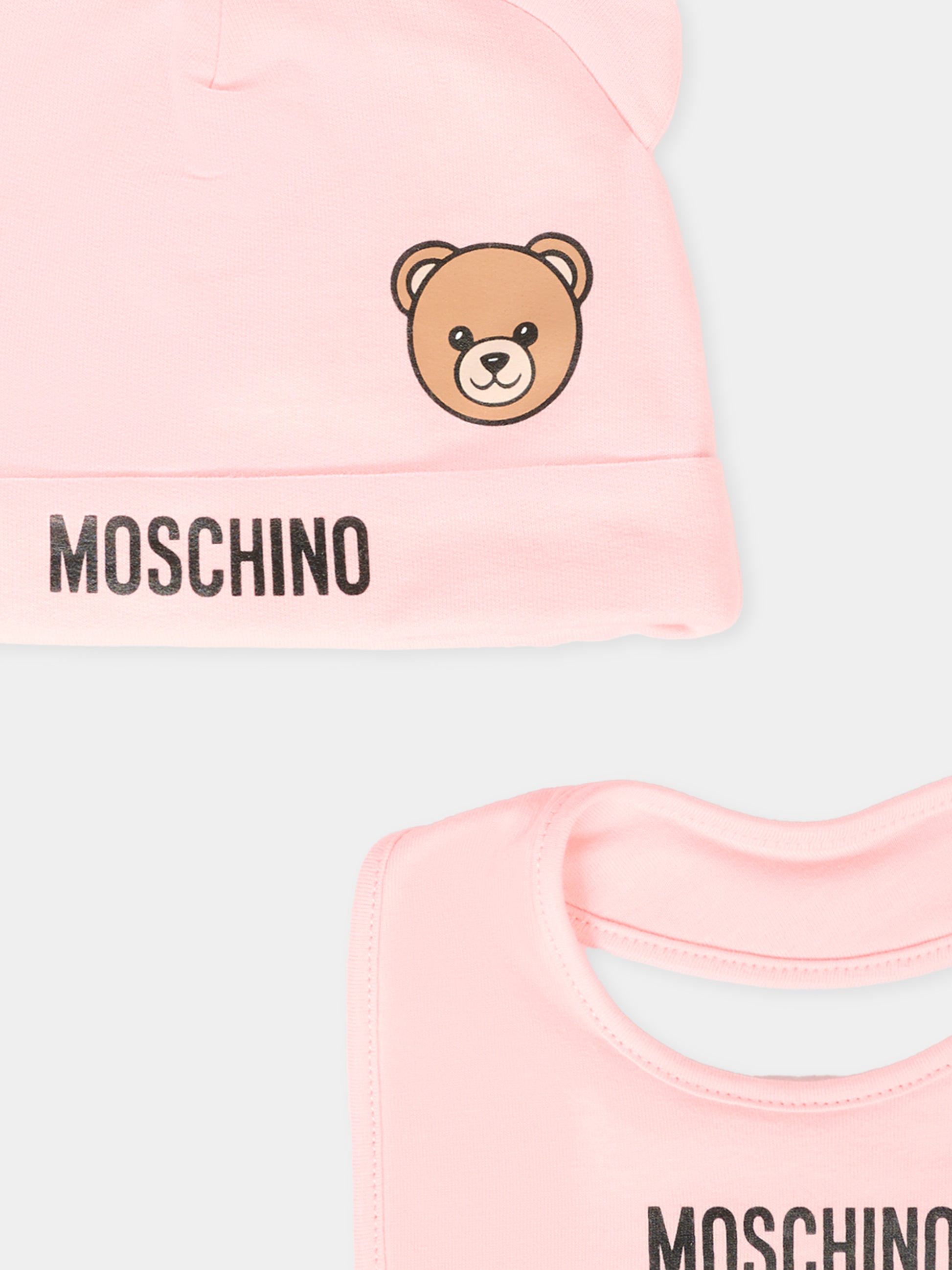 Set accessori rosa per neonata con Teddy Bear,Moschino Kids,MUY08K LCA40 50209