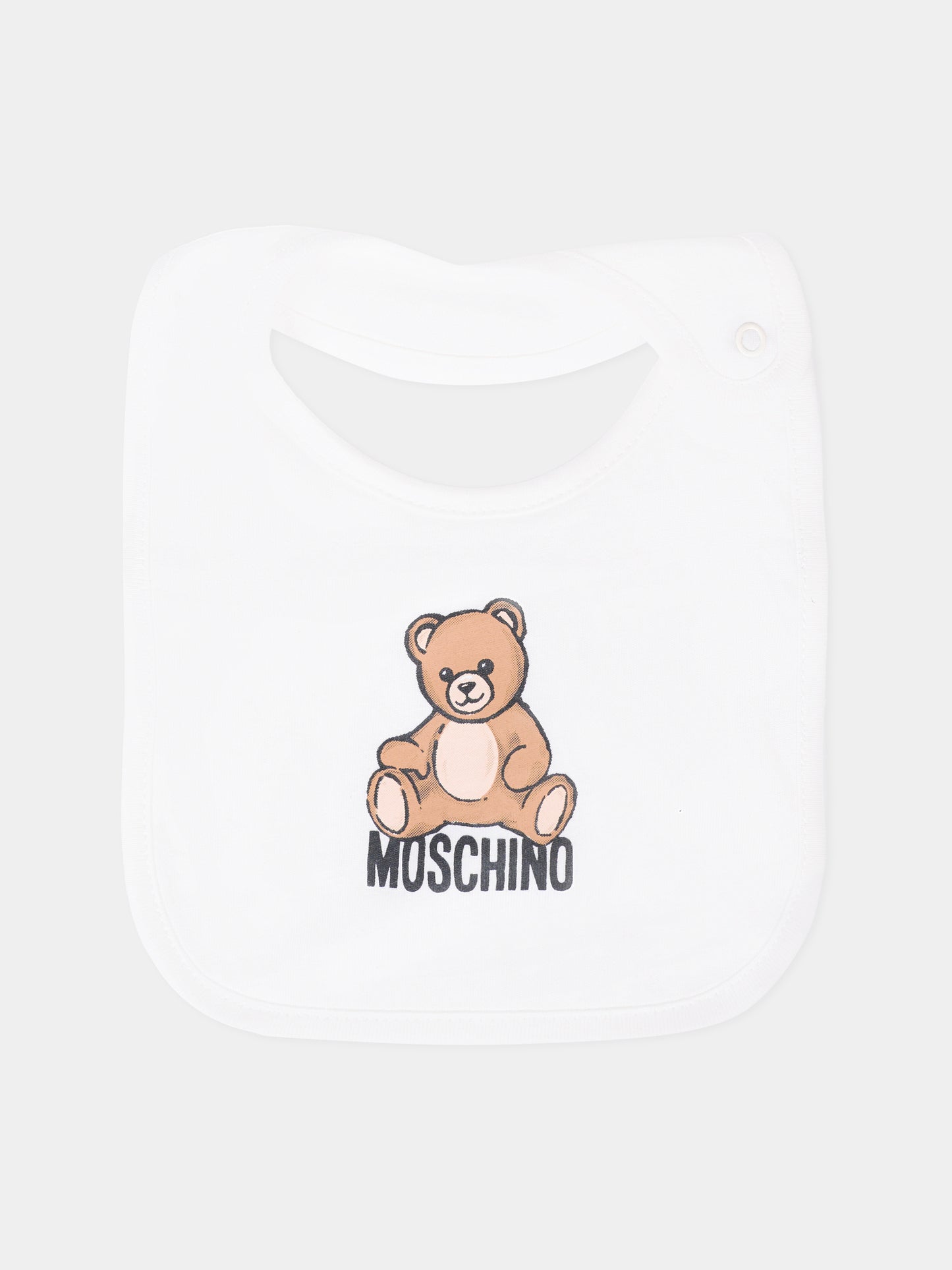 Set avorio per neonati con Teddy Bear e logo,Moschino Kids,MUY08L LCA40 10063