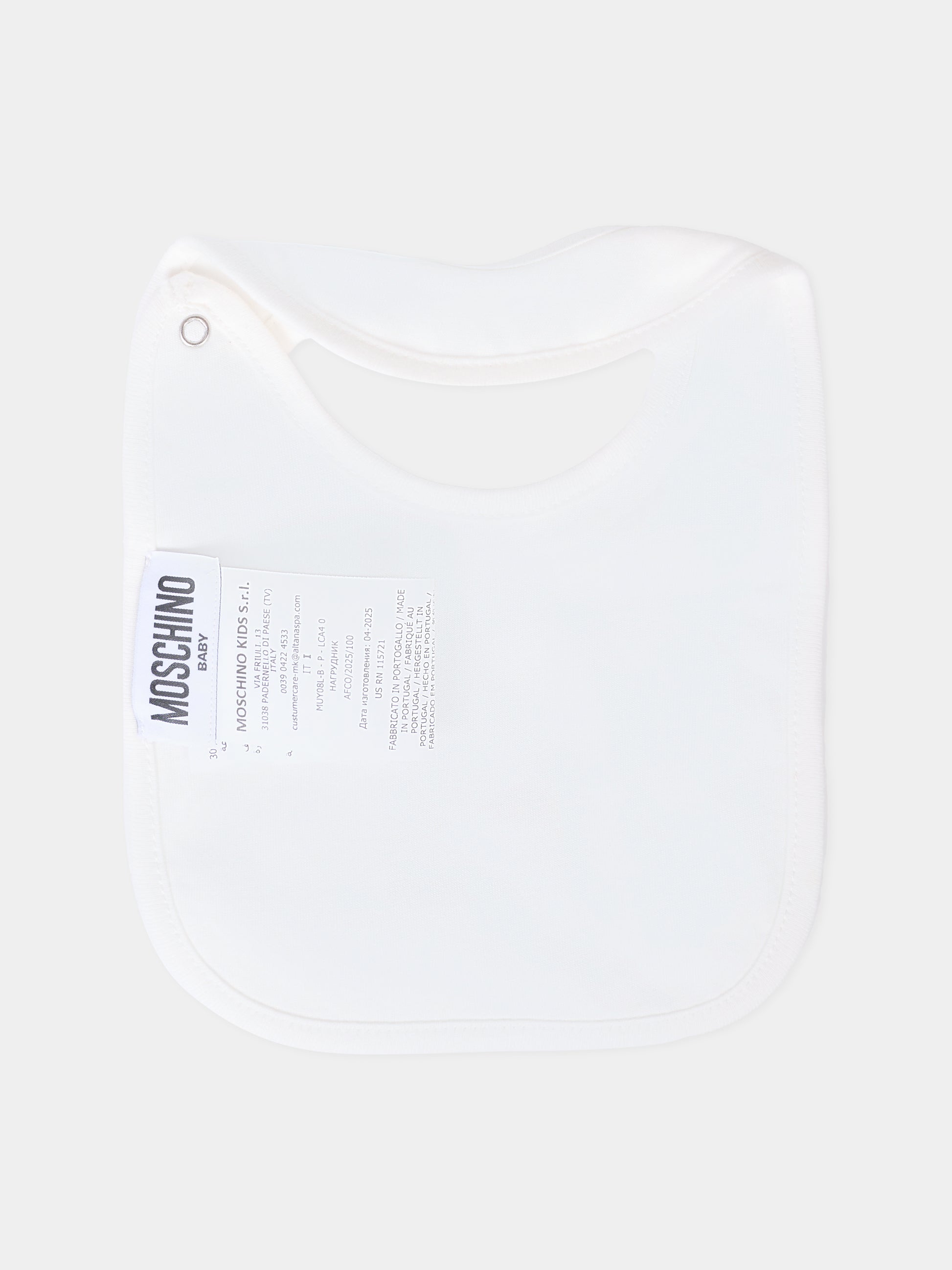 Set avorio per neonati con Teddy Bear e logo,Moschino Kids,MUY08L LCA40 10063