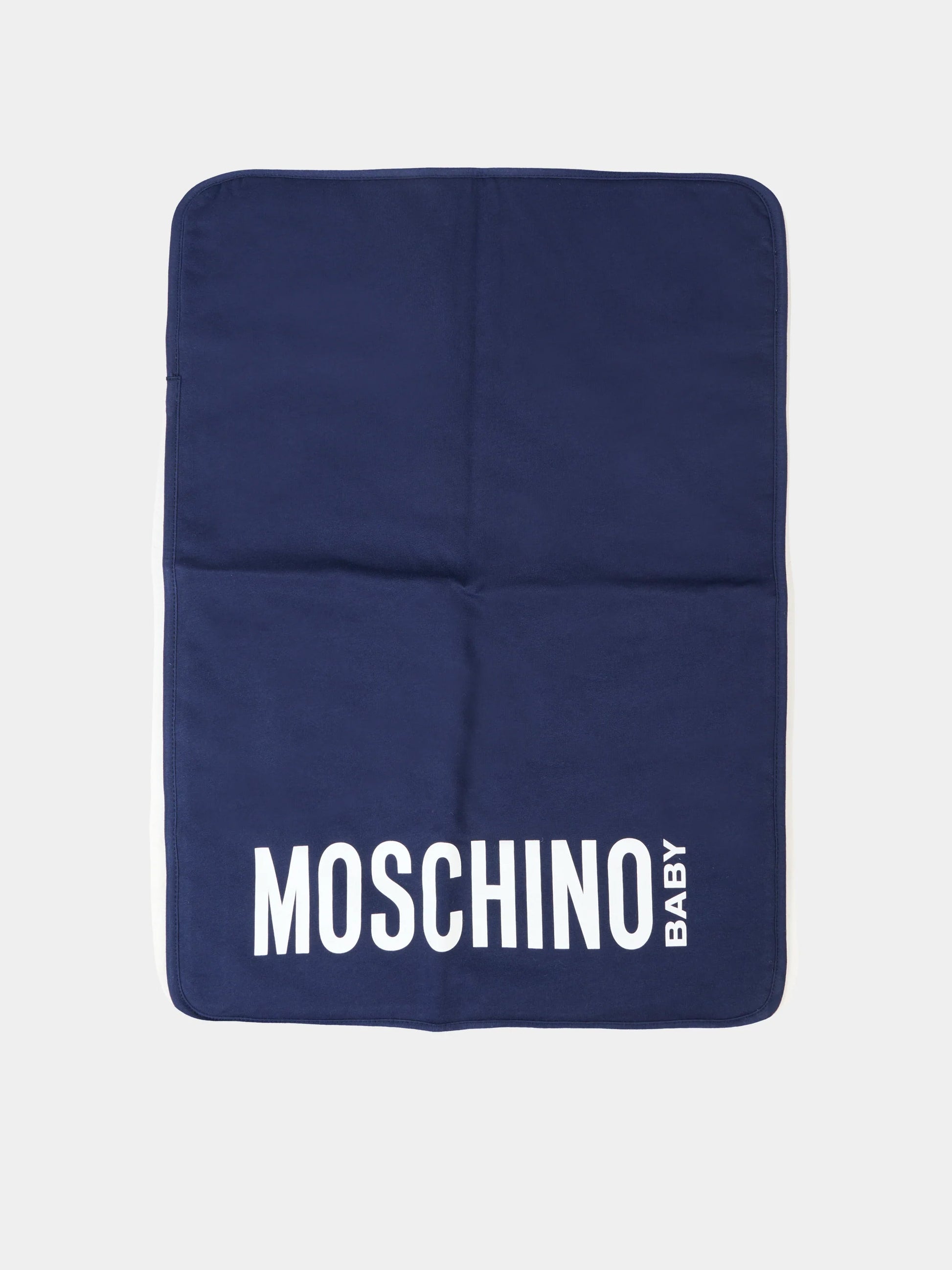 Borsa mamma blu per neonati con Teddy Bear,Moschino Kids,MXX03D LCA40 40016