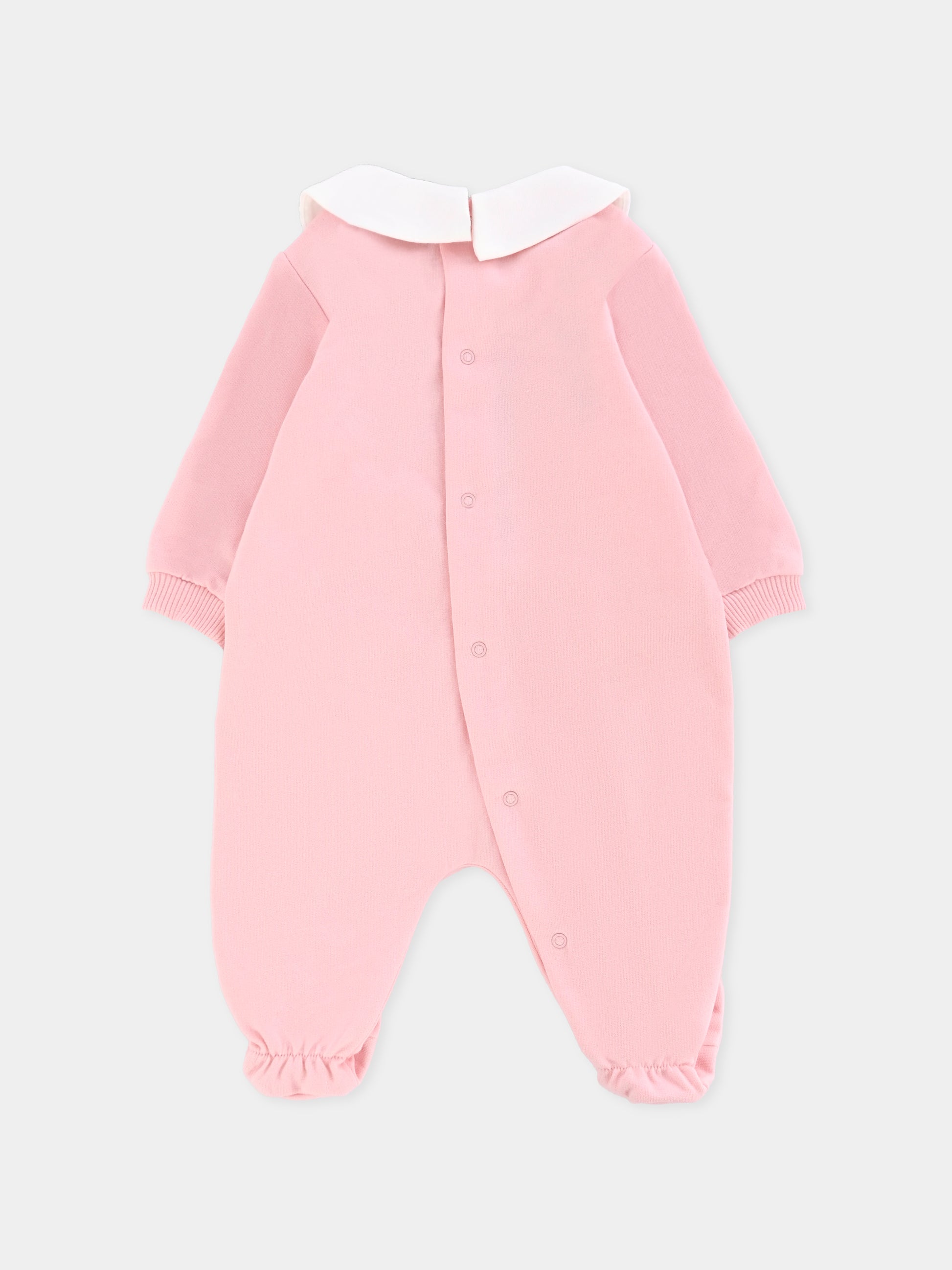 Tutina rosa per neonata con Teddy Bear,Moschino Kids,MXY037 LCA40 50209