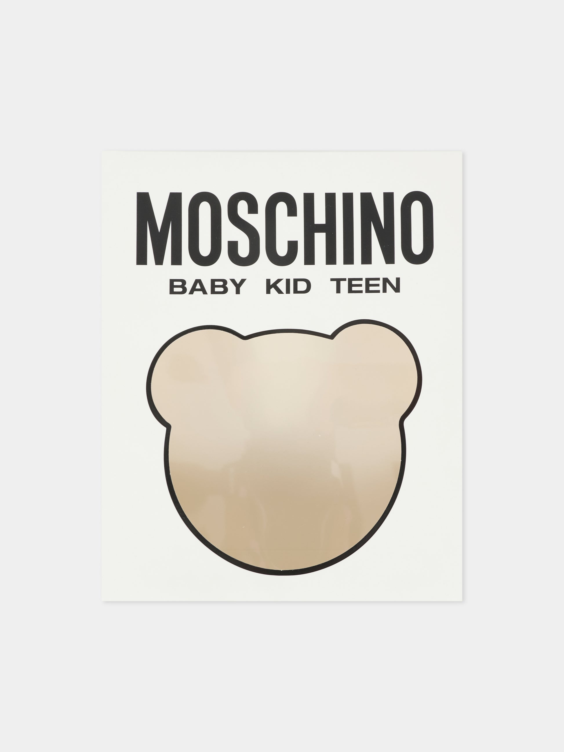 Tutina blu per neonato con Teddy Bear e ghirlanda natalizia,Moschino Kids,MYY037 LCA14 40016