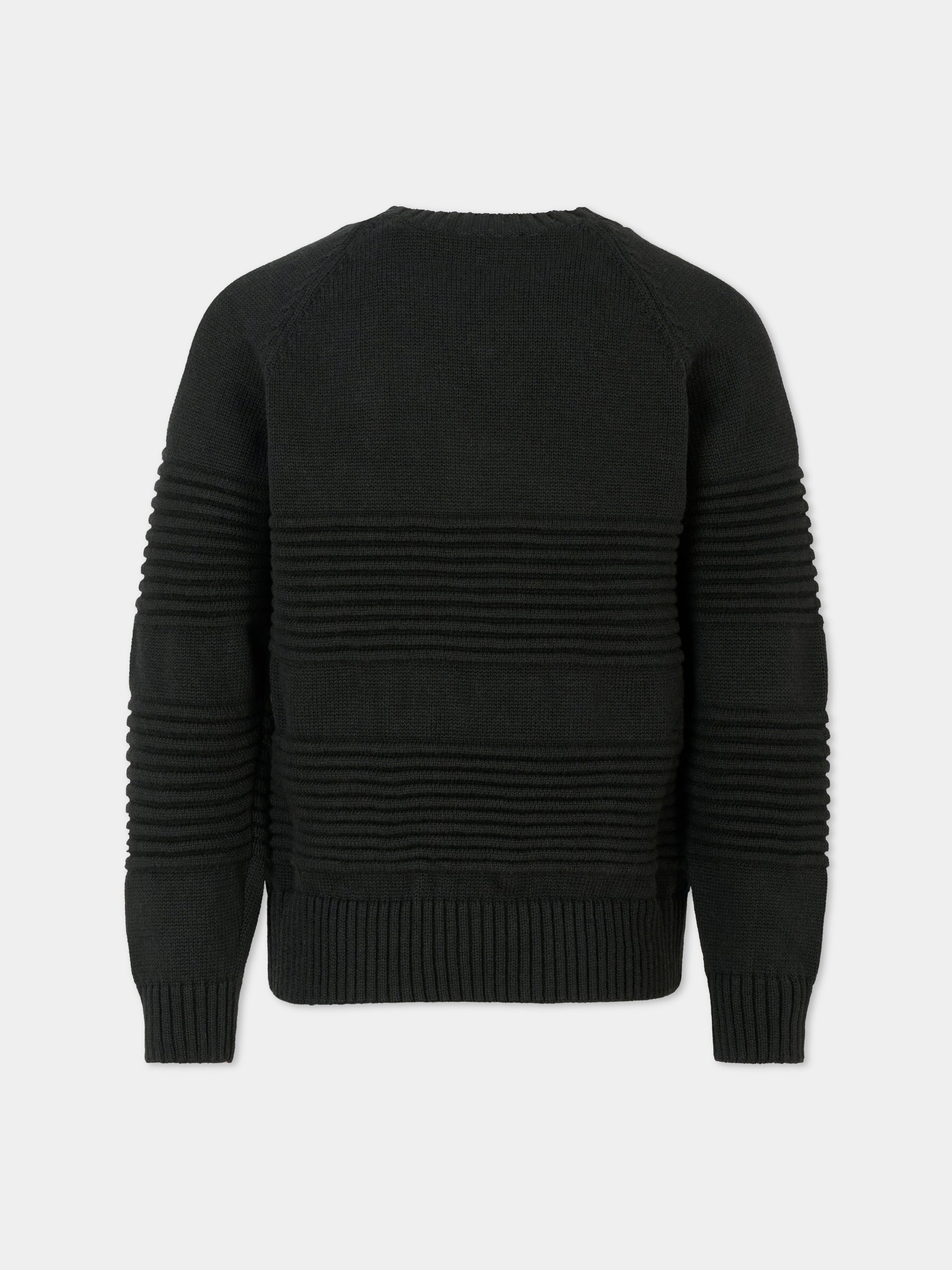 Maglione nero per bambino con logo,Dondup Kids,DMMA029 C FL011 N000