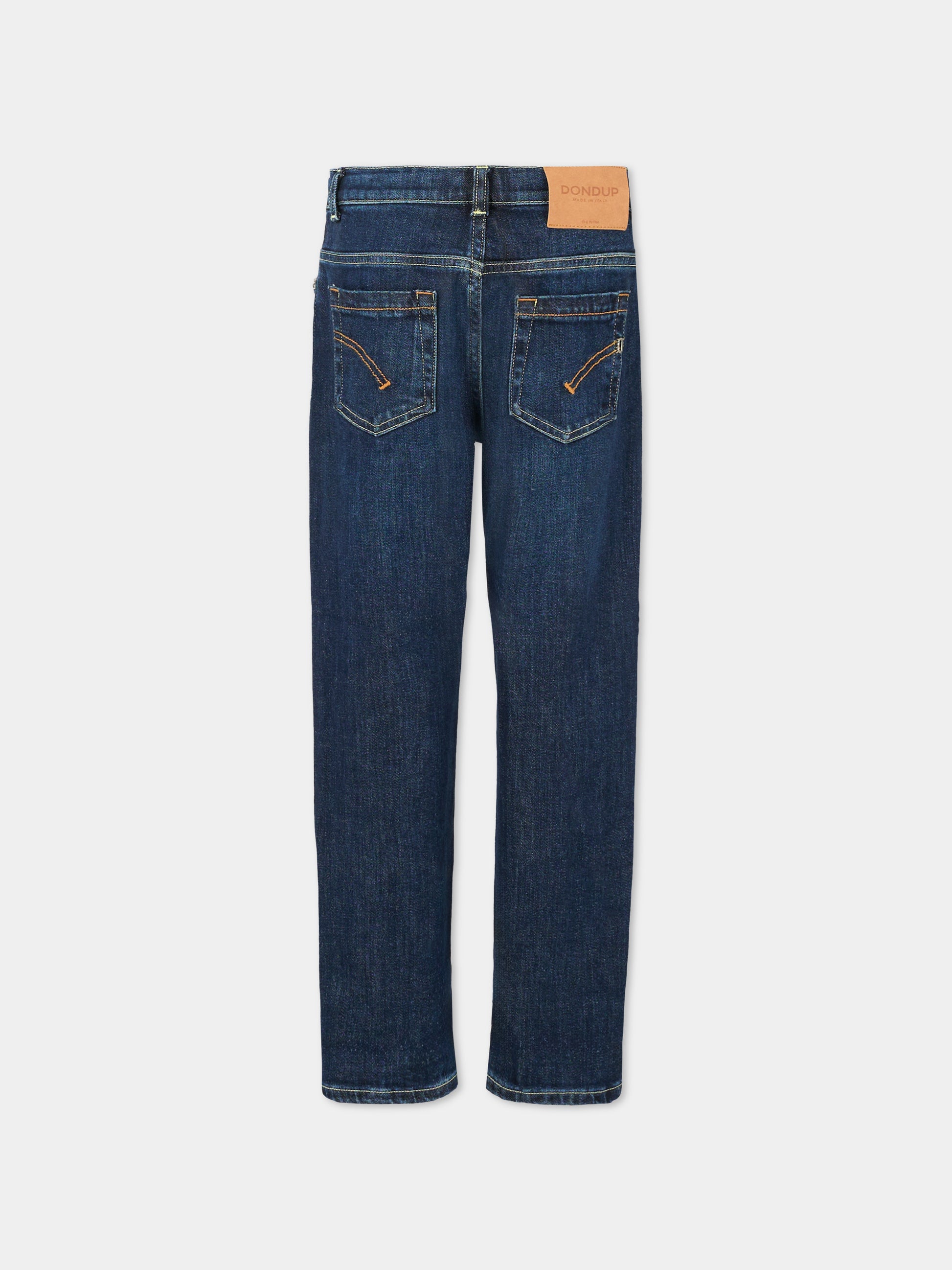 Jeans blu per bambino con logo,Dondup Kids,DMPA157 C DS056 4000