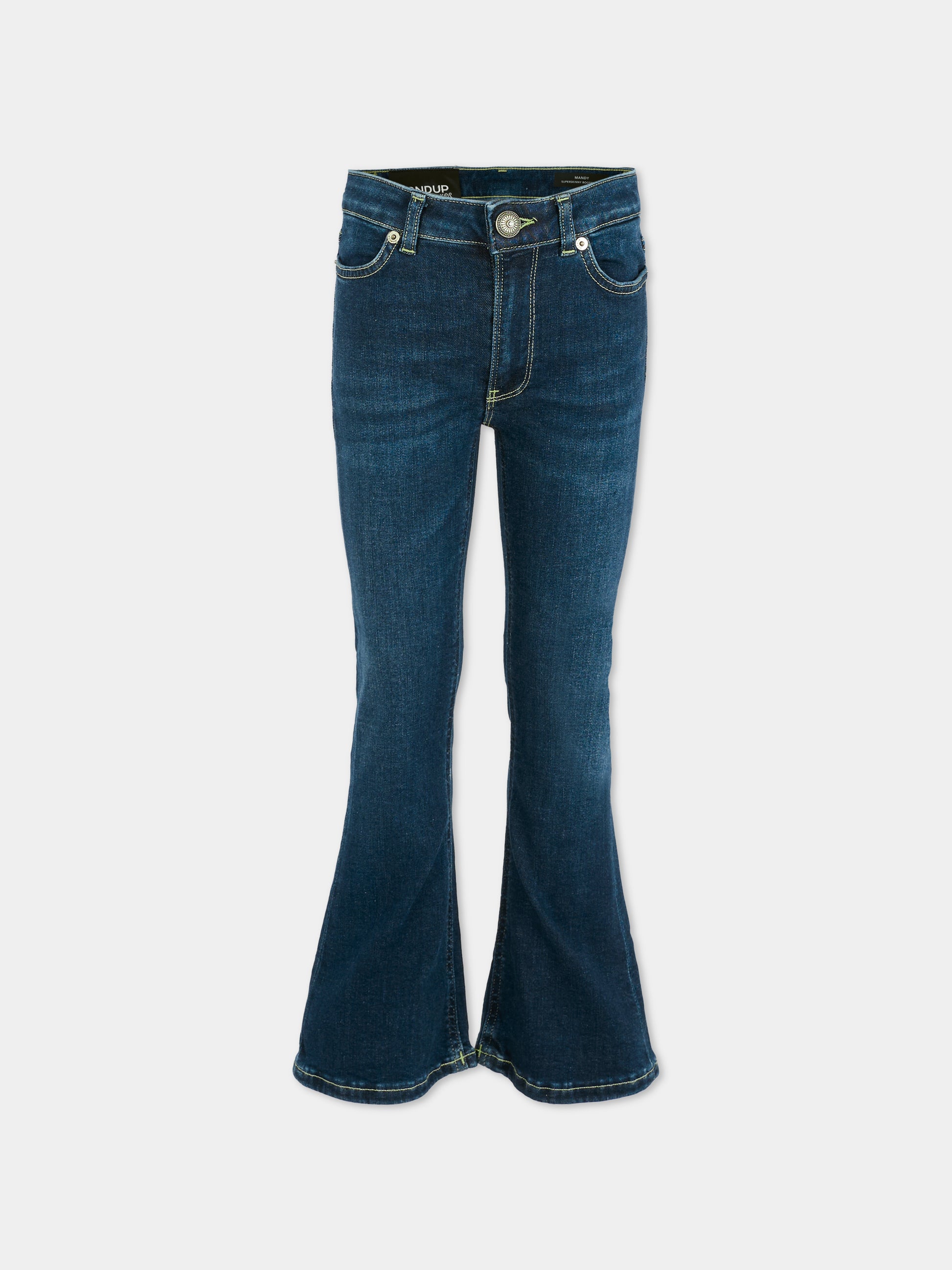 Jeans denim per bambina con logo,Dondup Kids,DFPA155 C DS039 4000