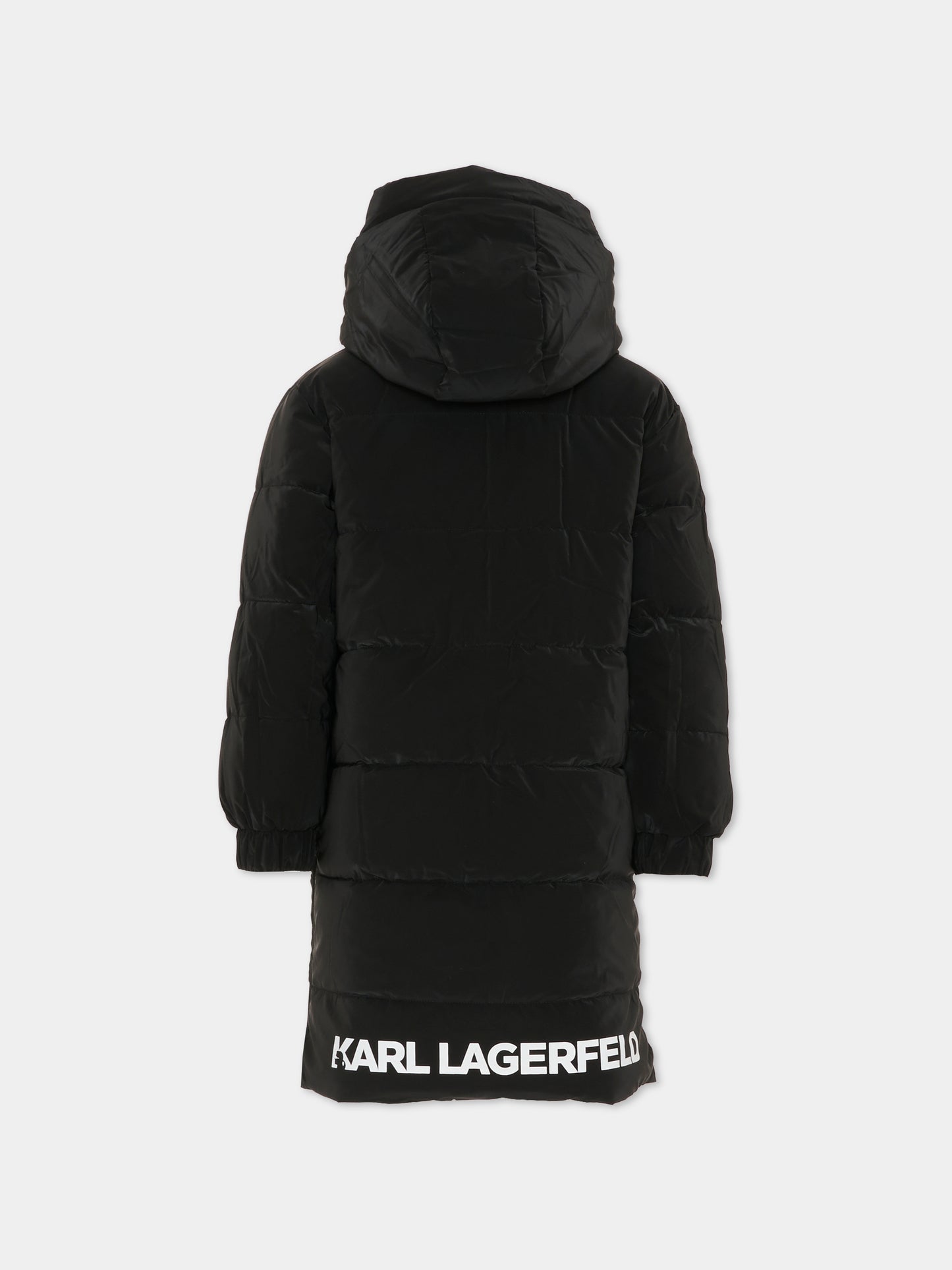 Piumino reversibile oro per bambina con logo,Karl Lagerfeld Kids,Z30603 M22