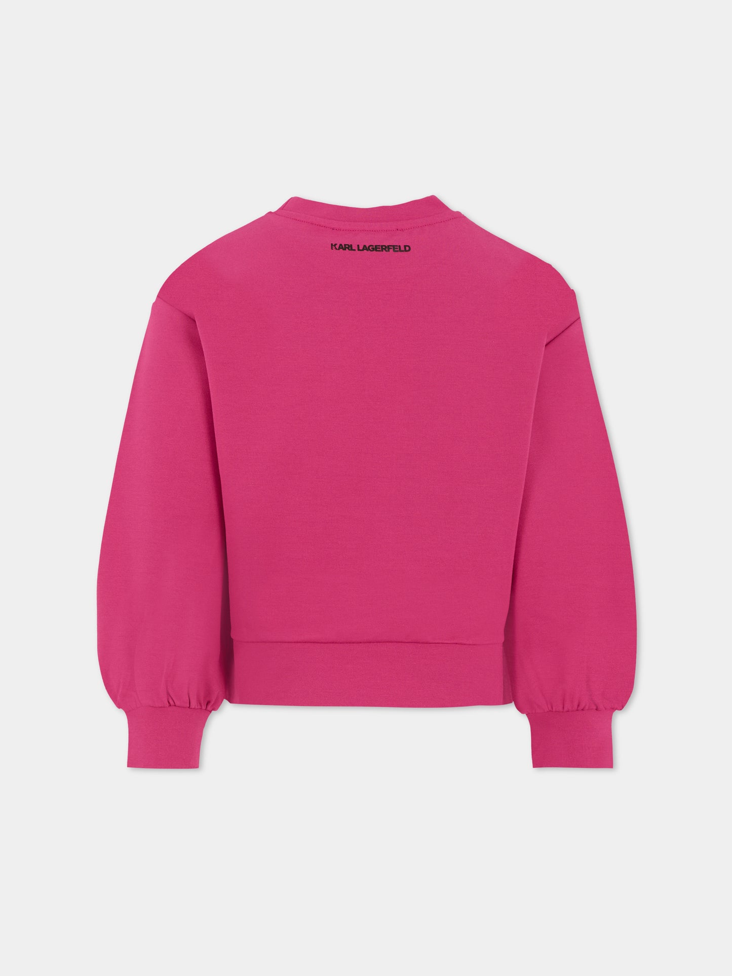 Felpa viola per bambina con logo,Karl Lagerfeld Kids,Z30613 469