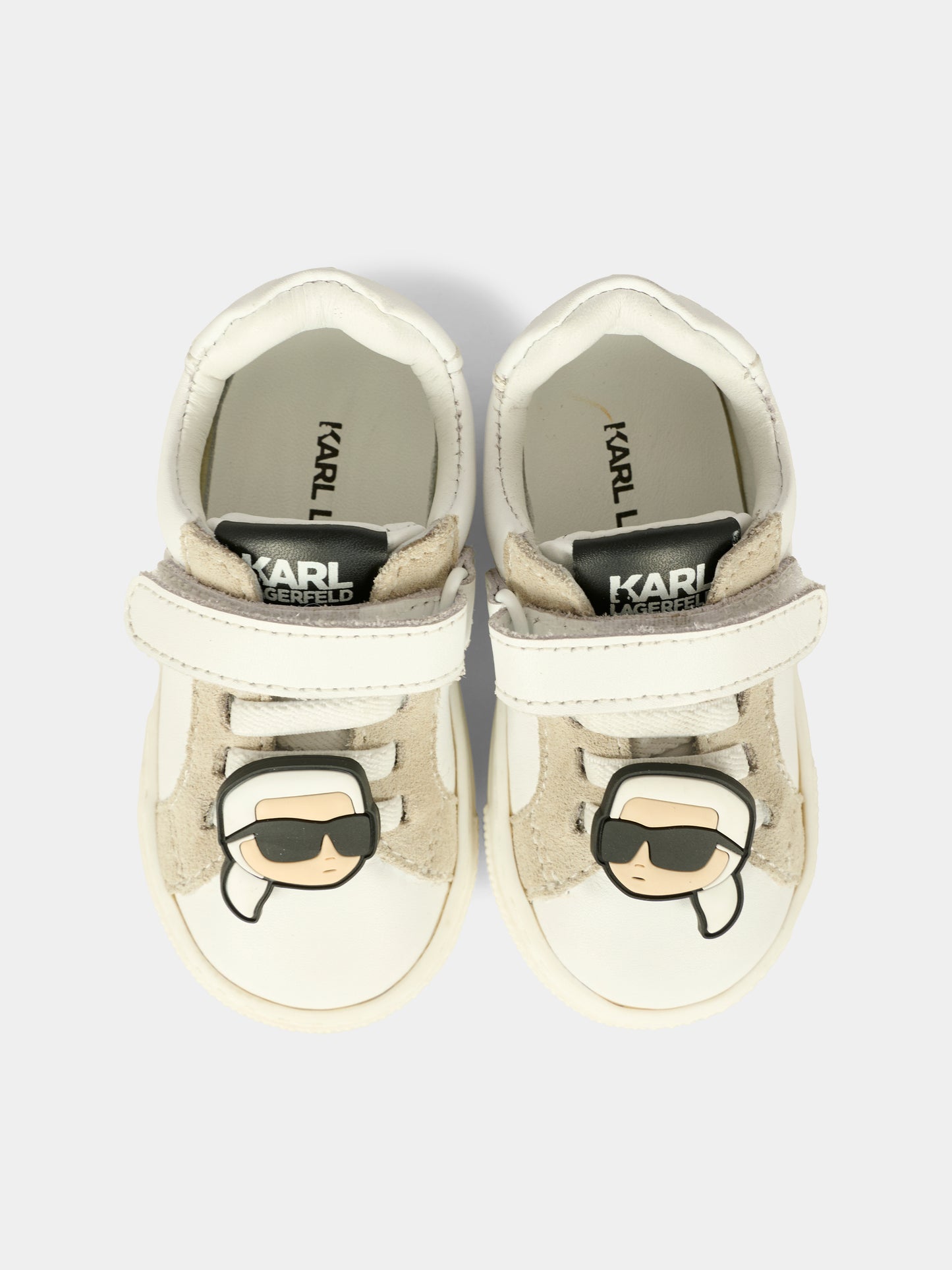 Sneakers bianche per neonati e bambini con Karl,Karl Lagerfeld Kids,Z30991 10P