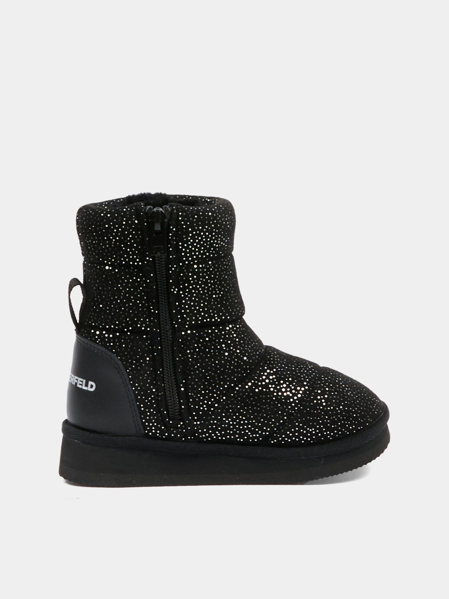 Stivali da neve neri per bambina con logo,Karl Lagerfeld Kids,Z30992 09B