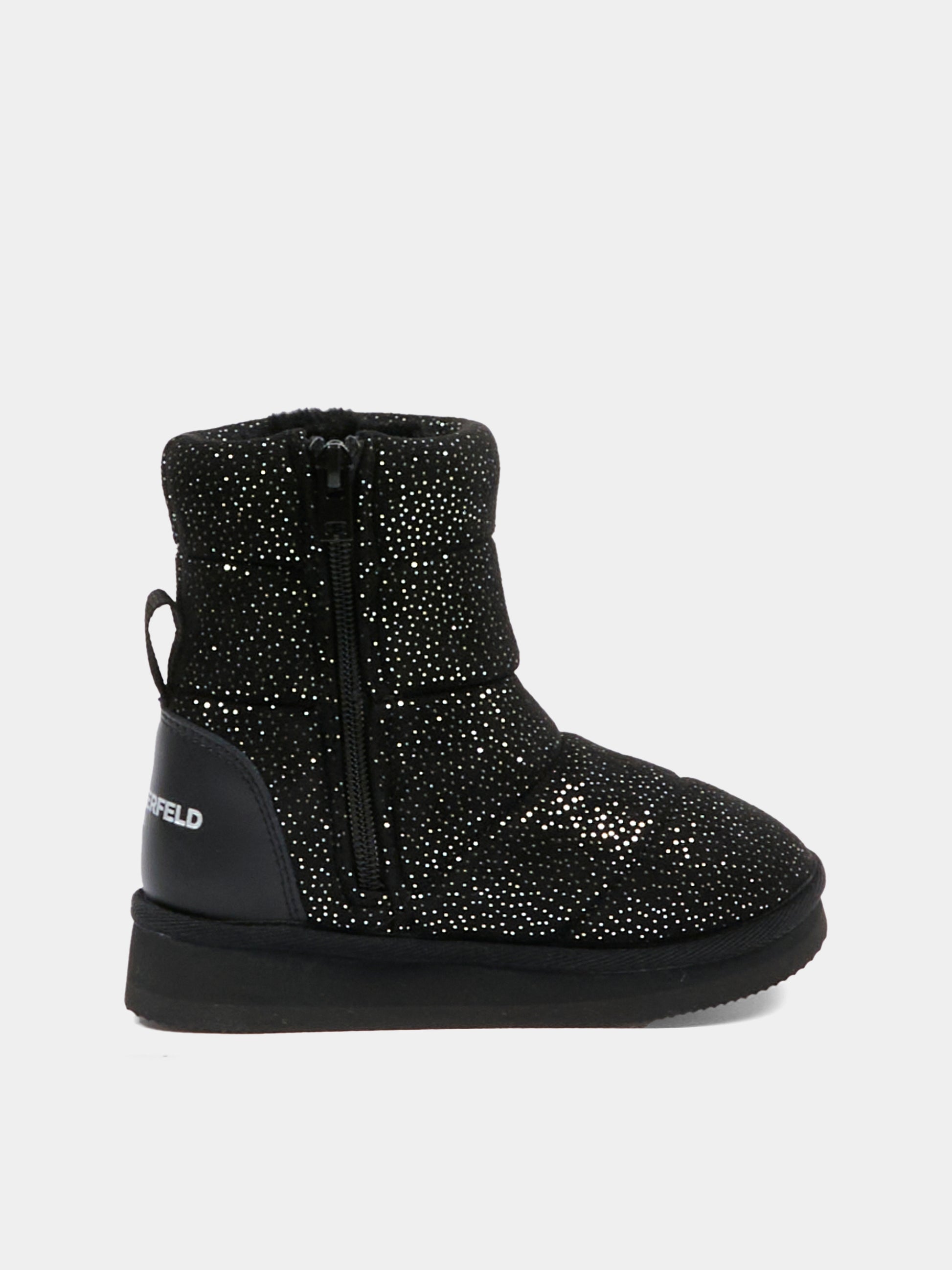 Stivali da neve neri per bambina con logo,Karl Lagerfeld Kids,Z30992 09B