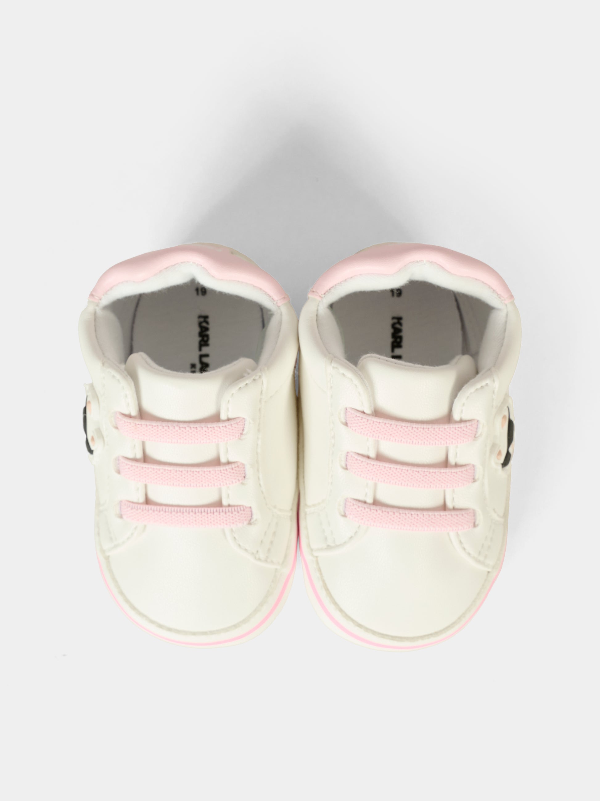 Sneakers bianche per neonata con Choupette,Karl Lagerfeld Kids,Z30993 10P