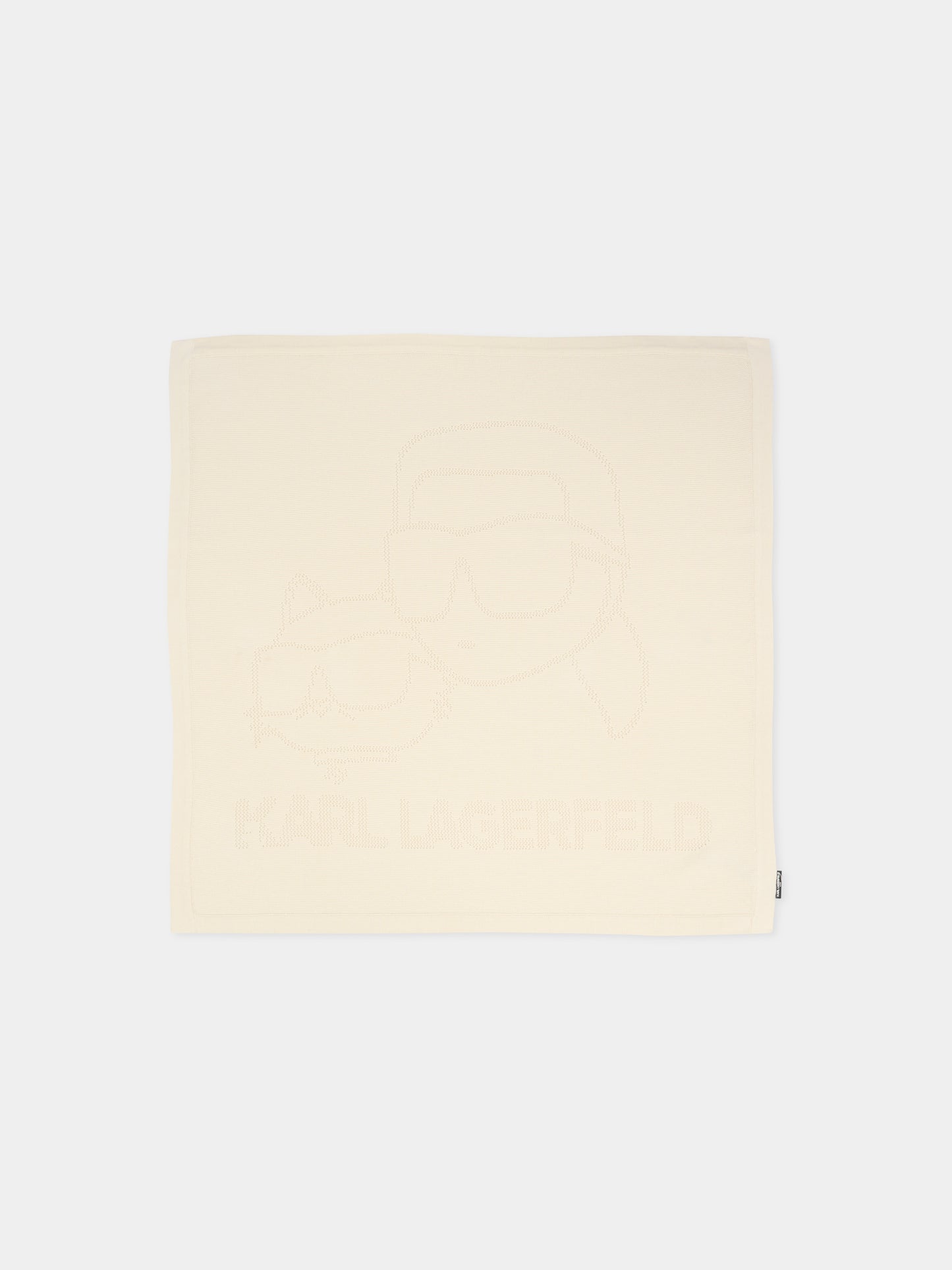 Coperta beige per neonati con Choupette e Karl Lagerfeld,Karl Lagerfeld Kids,Z30995 195