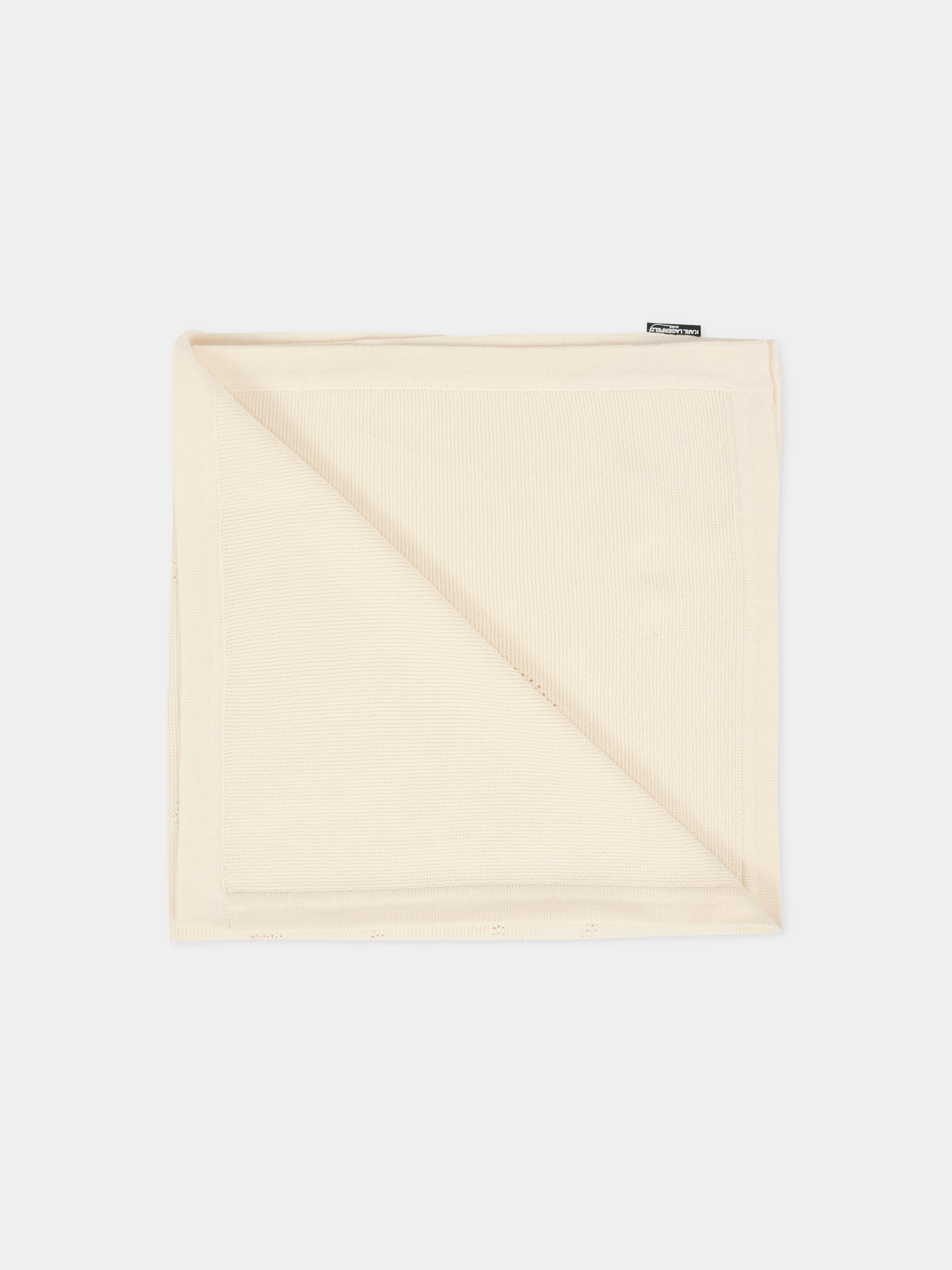 Coperta beige per neonati con Choupette e Karl Lagerfeld,Karl Lagerfeld Kids,Z30995 195