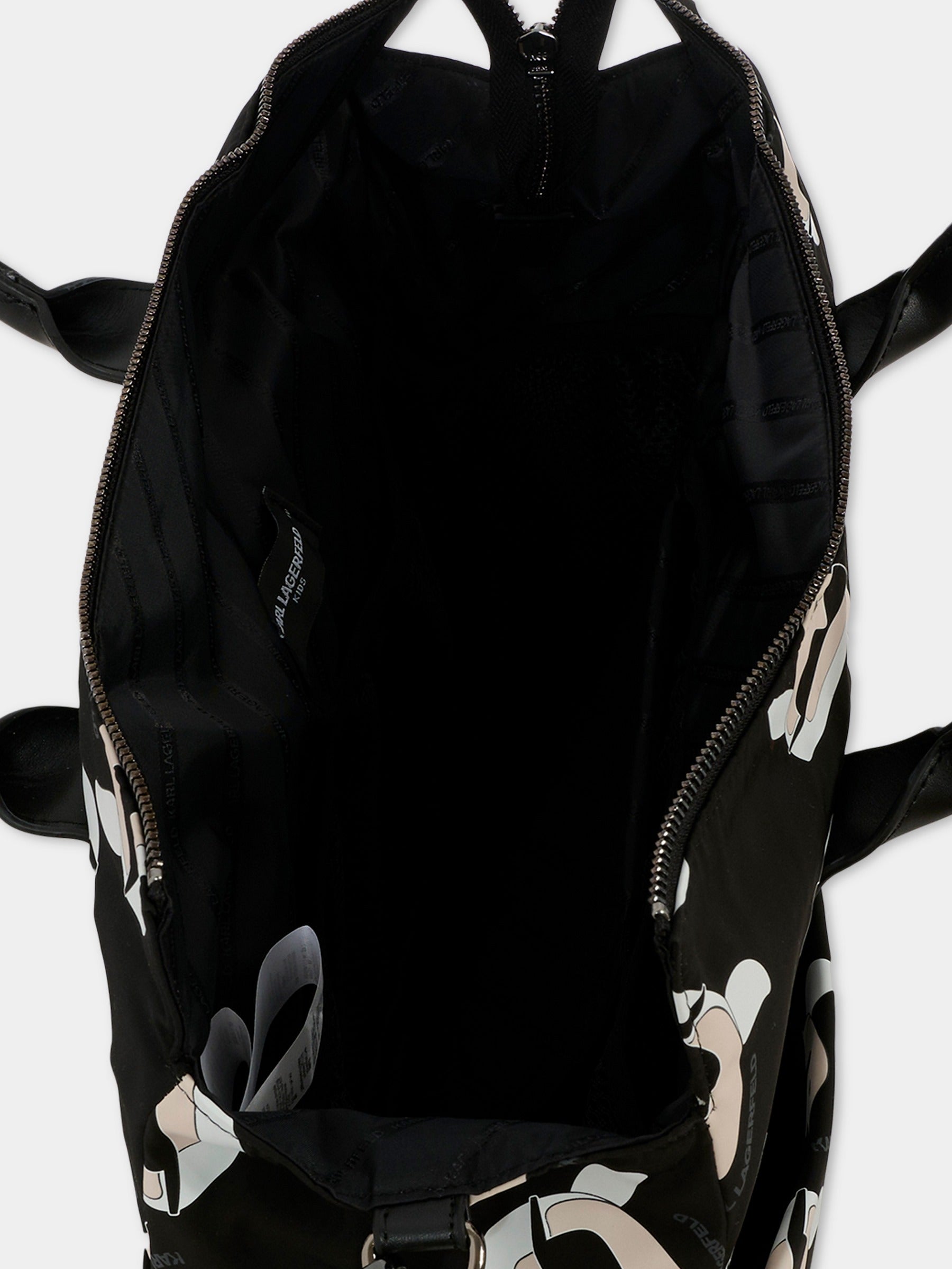 Borsa mamma nera per neonati con Karl Lagerfeld,Karl Lagerfeld Kids,Z30998 09B