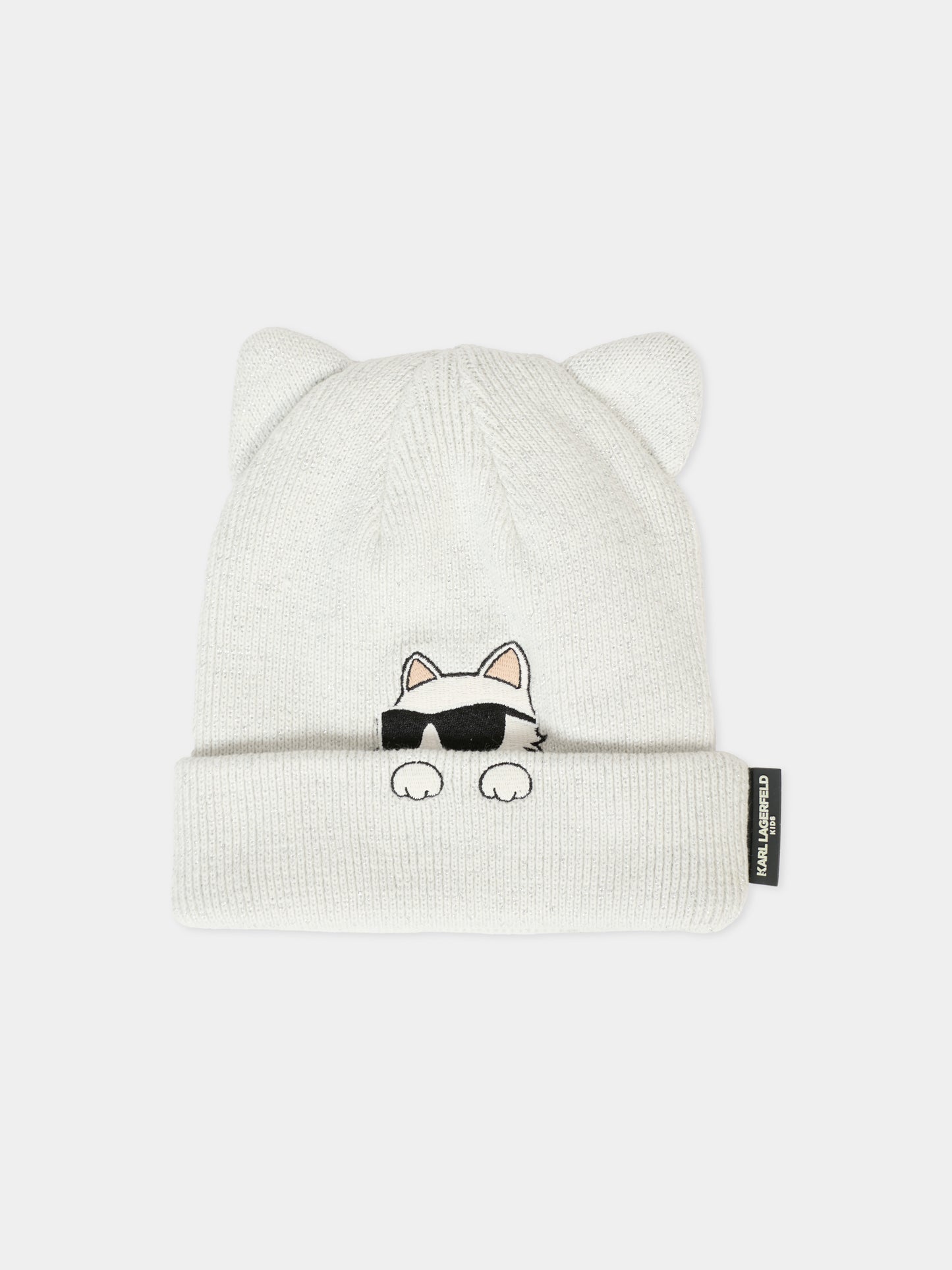Cappello grigio per bambina con Choupette,Karl Lagerfeld Kids,Z31003 10P