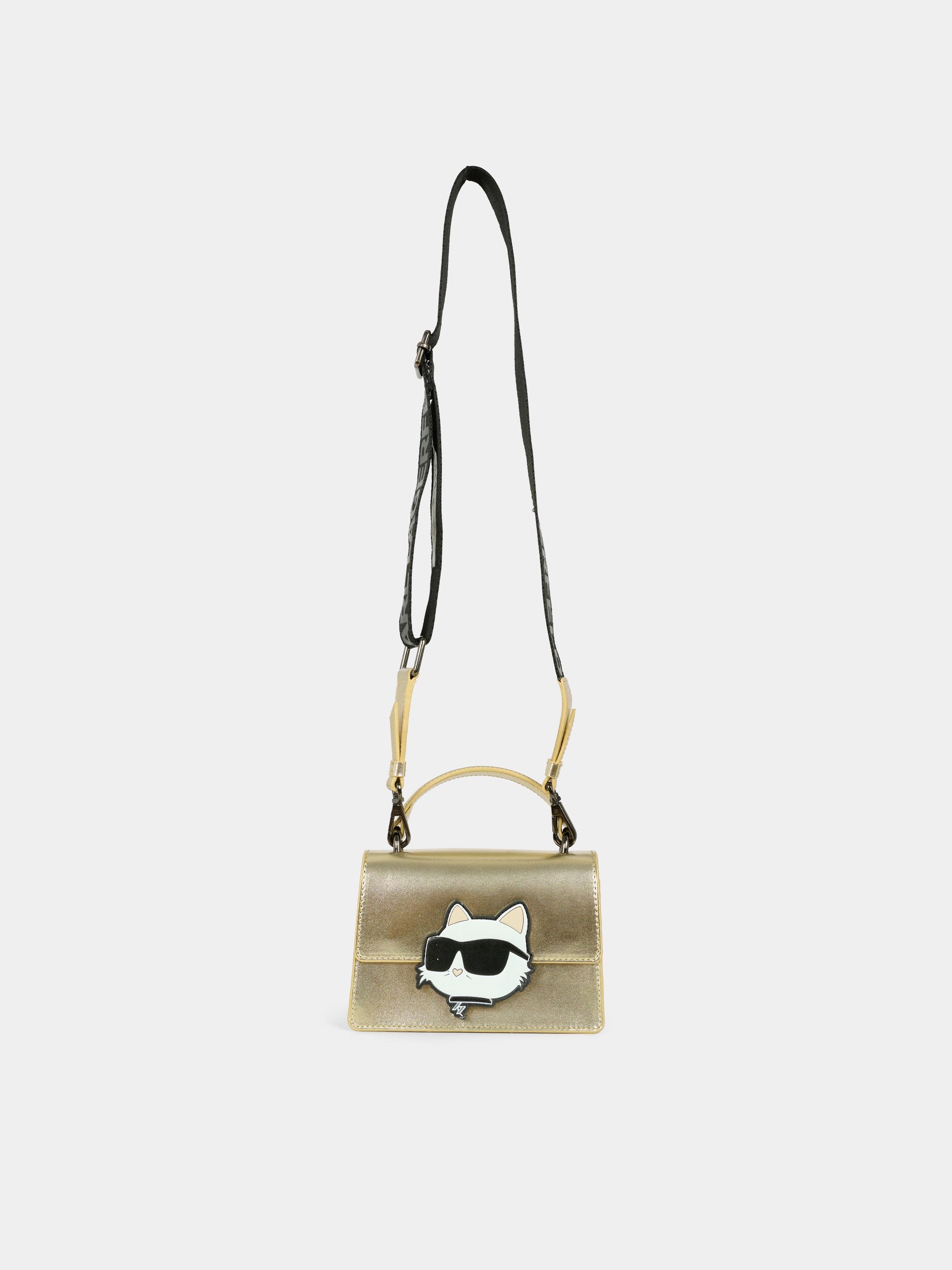 Borsa oro per bambina con Choupette,Karl Lagerfeld Kids,Z31025 576