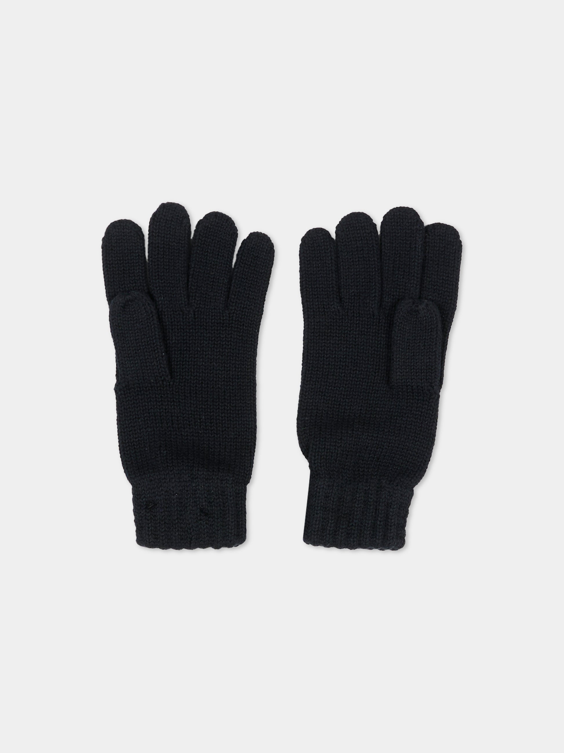 Guanti neri per bambini con Karl Lagerfeld,Karl Lagerfeld Kids,Z31030 09B