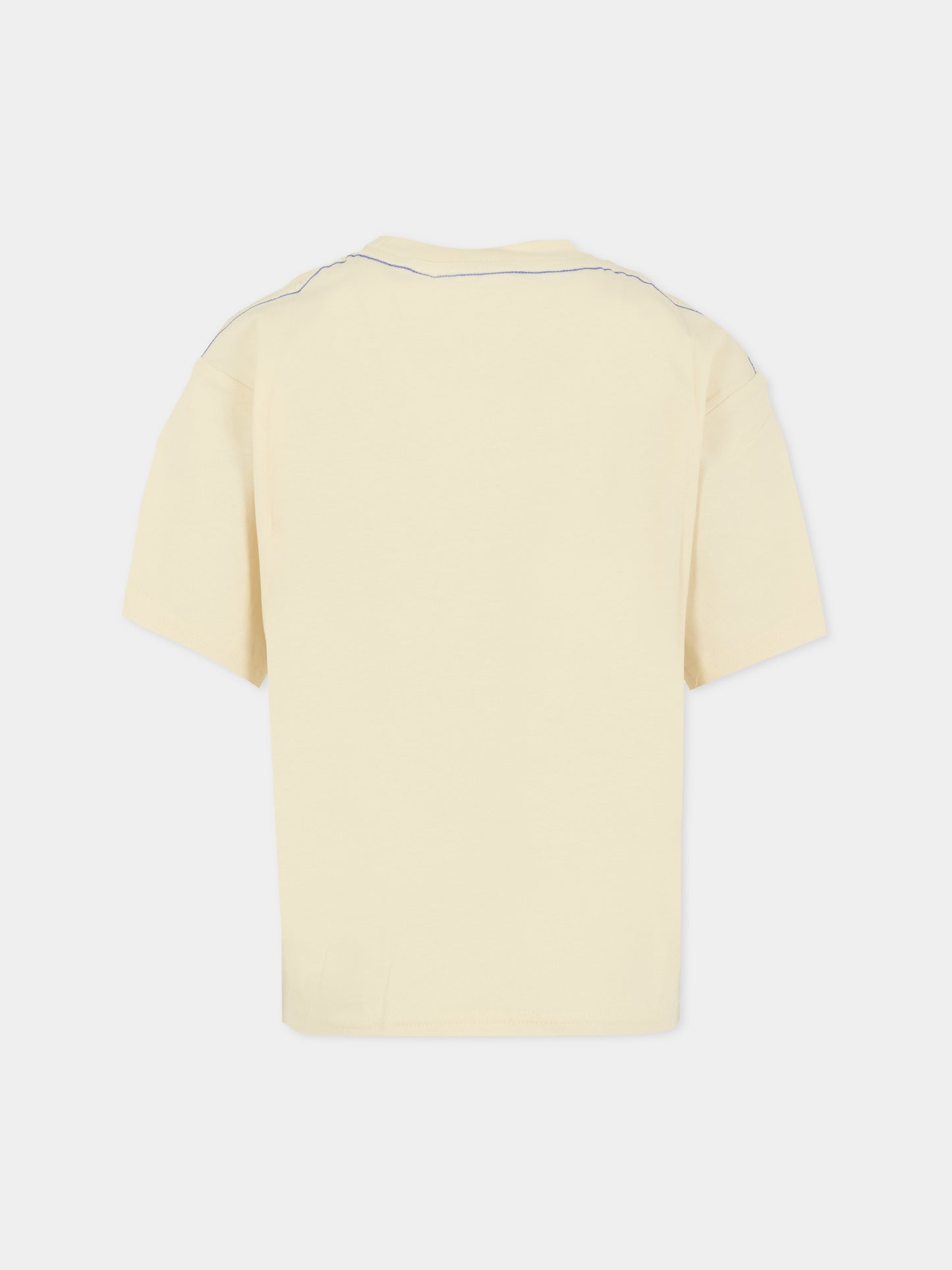 T-shirt avorio per bambino con logo,Timberland,T60530 127