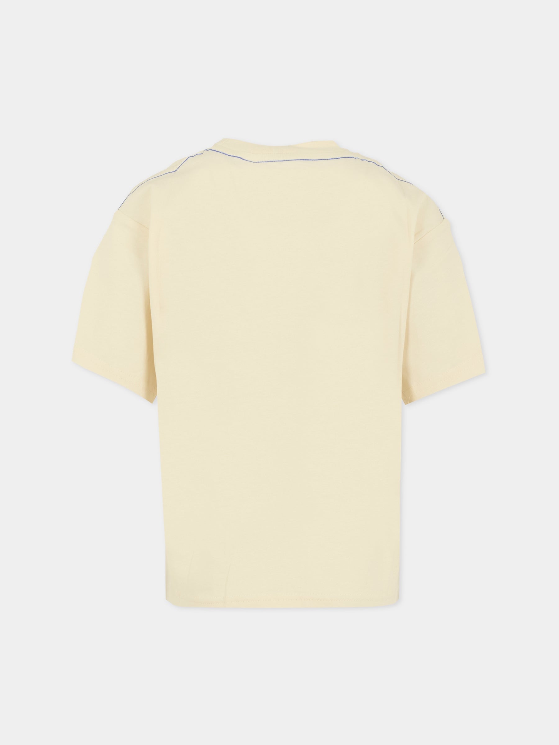 T-shirt avorio per bambino con logo,Timberland,T60530 127