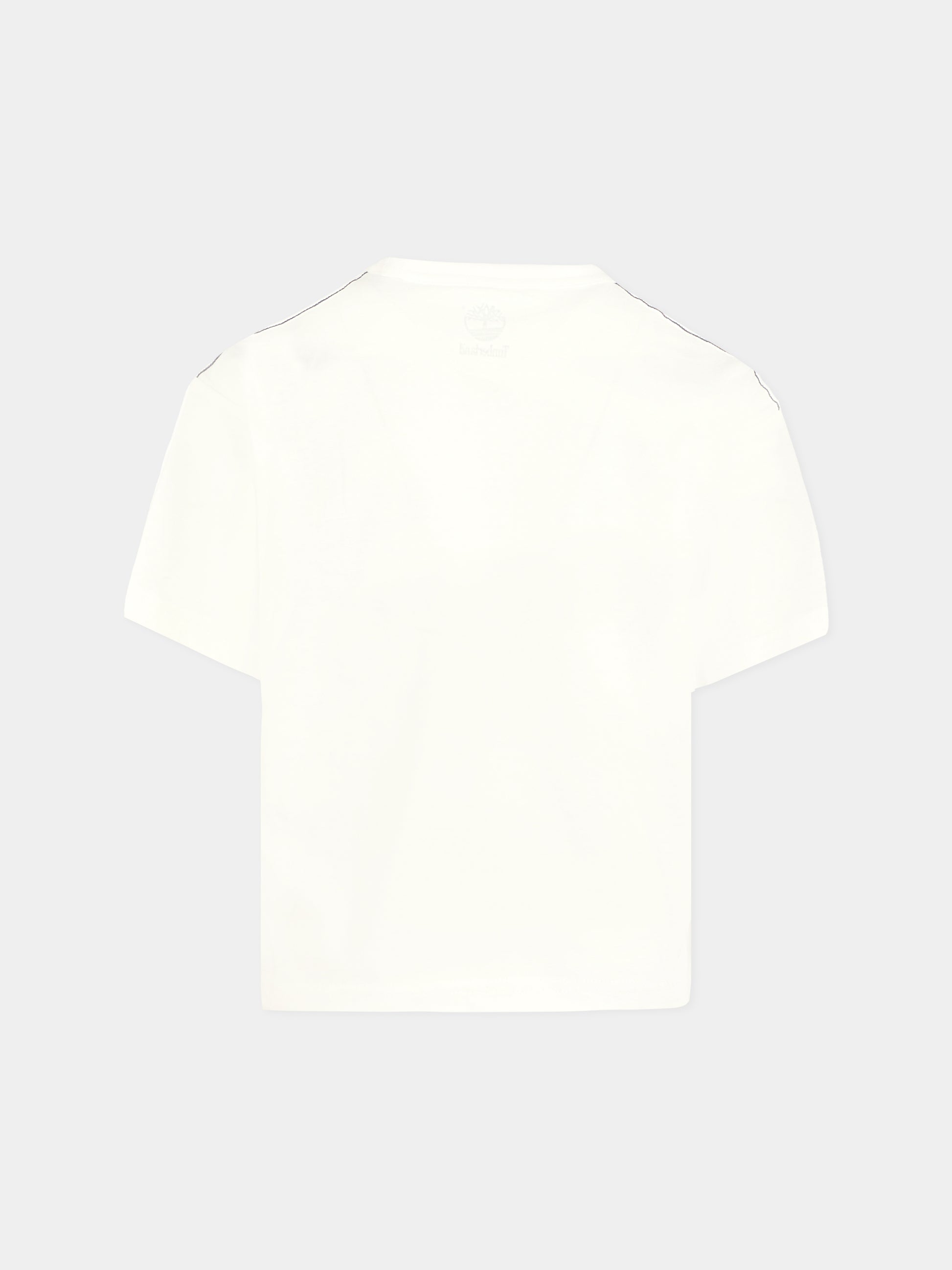 T-shirt bianca per bambino con logo,Timberland,T60532 10P