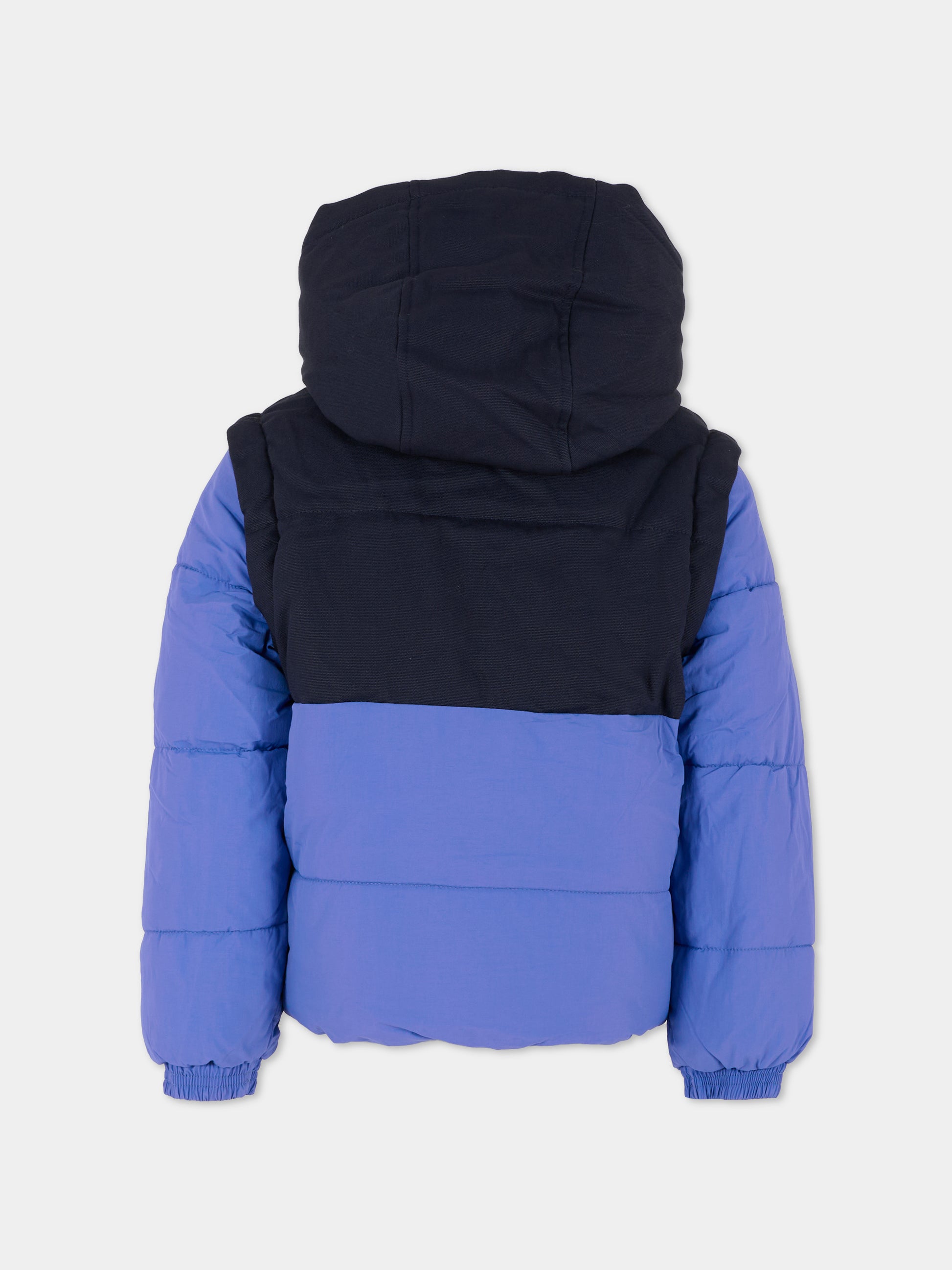 Piumino Gilet blu per bambino con patch,Timberland,T60555 85T