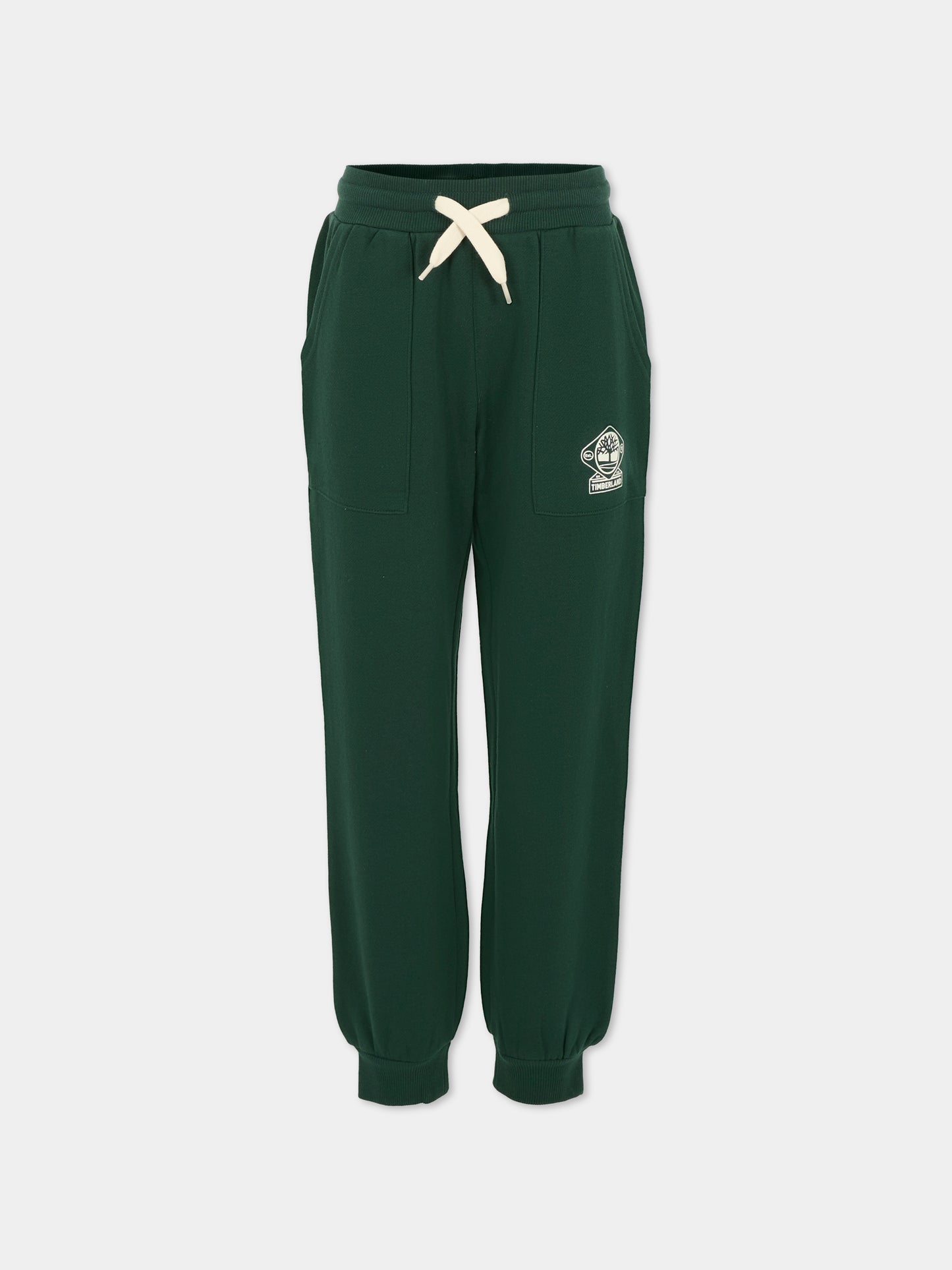 Pantaloni verdi per bambino con logo,Timberland,T60566 672