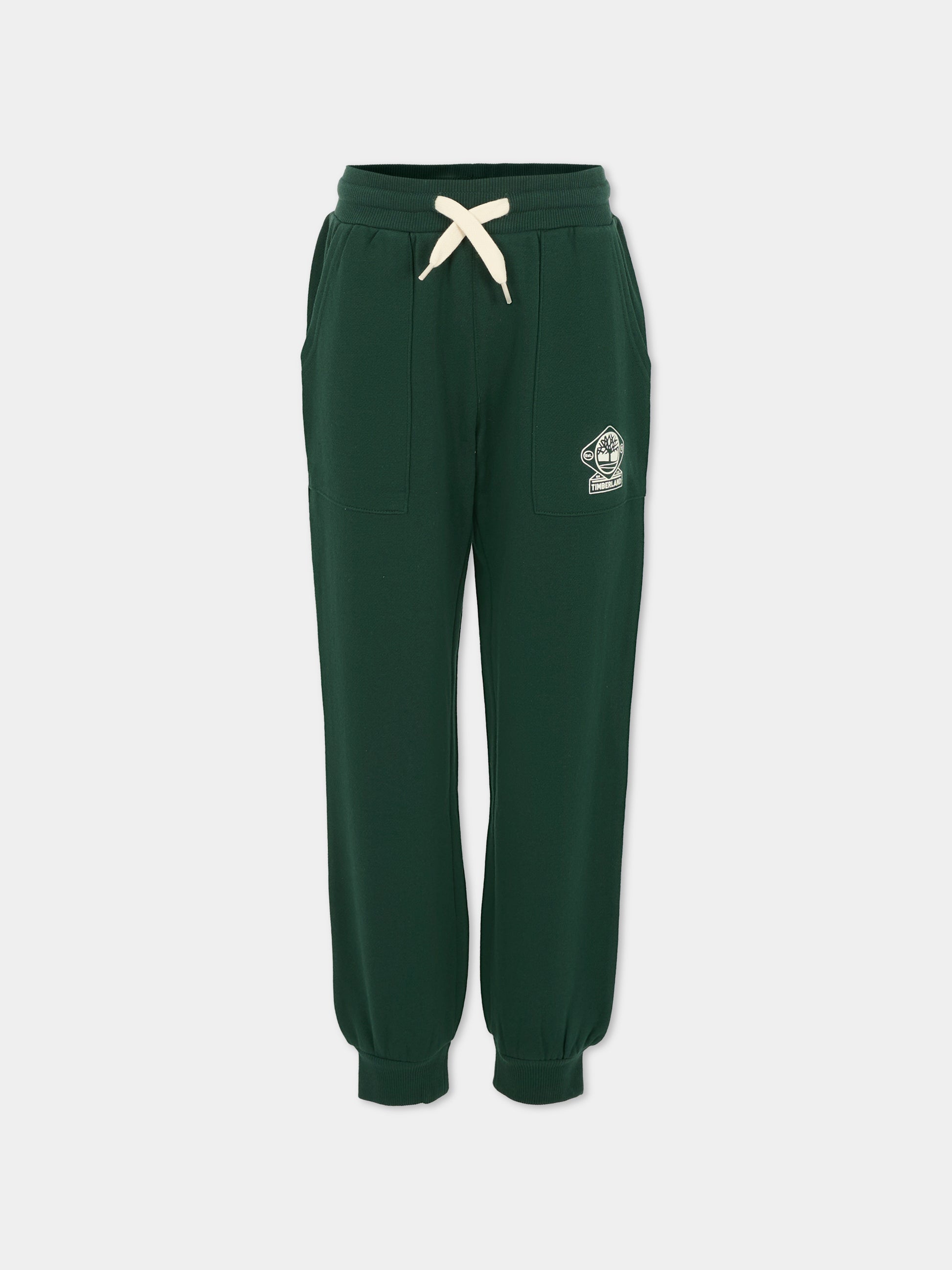 Pantaloni verdi per bambino con logo,Timberland,T60566 672