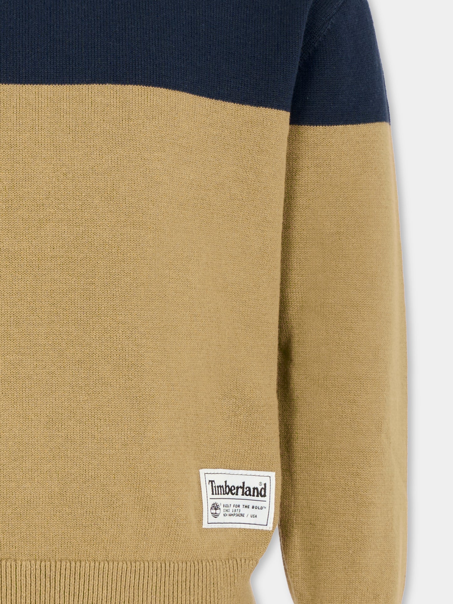 Maglione beige per bambino con patch,Timberland,T60568 659