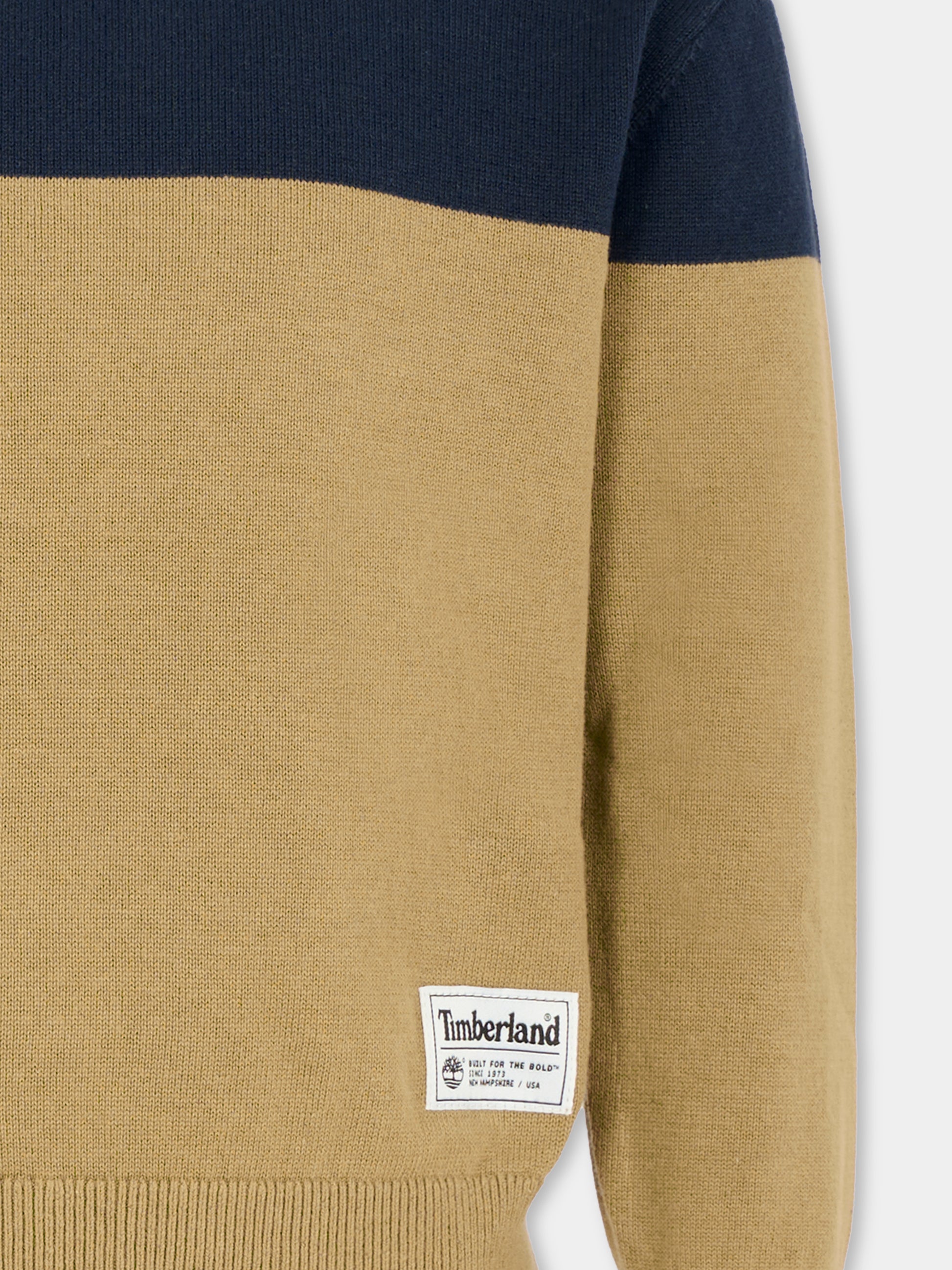 Maglione beige per bambino con patch,Timberland,T60568 659