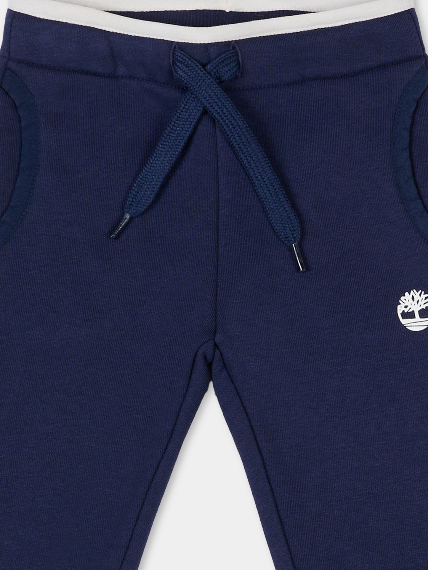 Pantaloni blu per neonato con logo,Timberland,T60591 85T