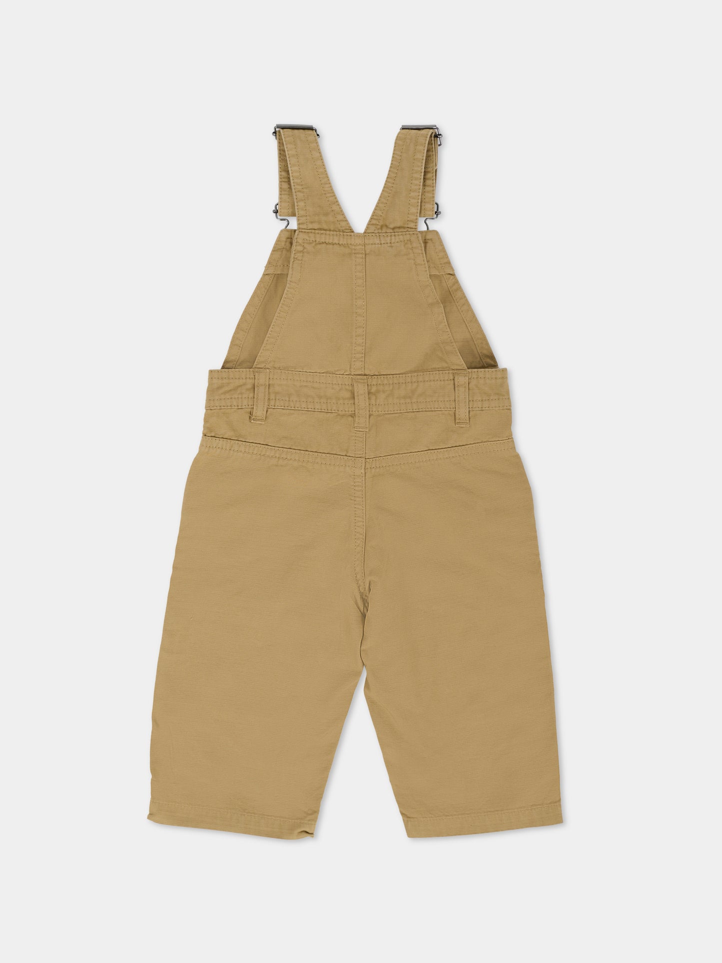 Salopette beige per neonato con logo,Timberland,T60605 659